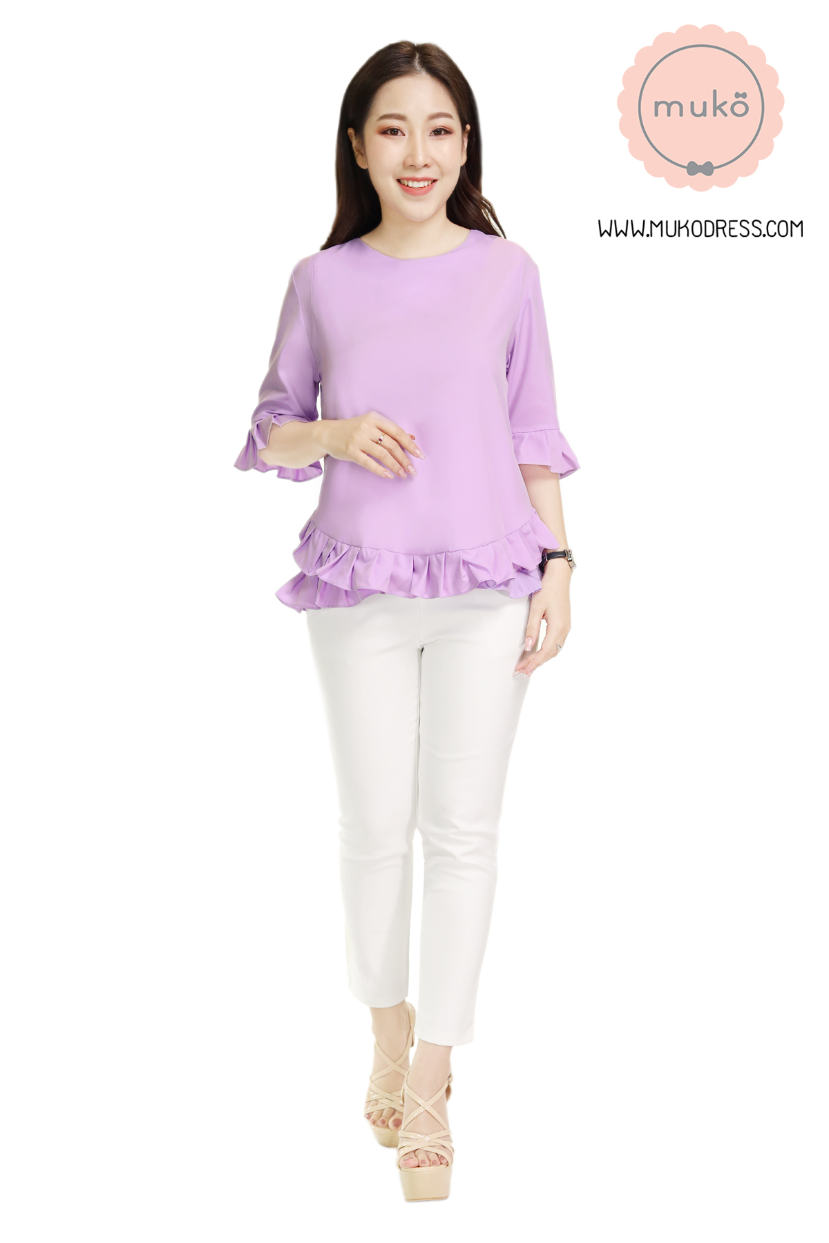 Muko Queens เสื้อให้นม คลุมท้อง BSL09-016 ม่วงนม