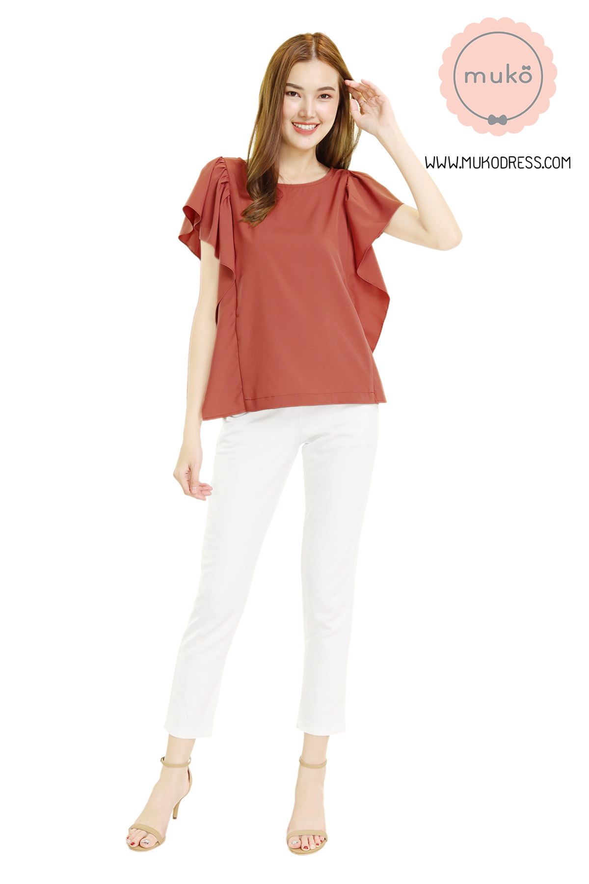 Muko Hill Top เสื้อให้นม คลุมท้อง BSL07-009 ส้มอิฐ Muko Hill Top เสื้อให้นม คลุมท้อง BSL07-009 ส้มอิฐ