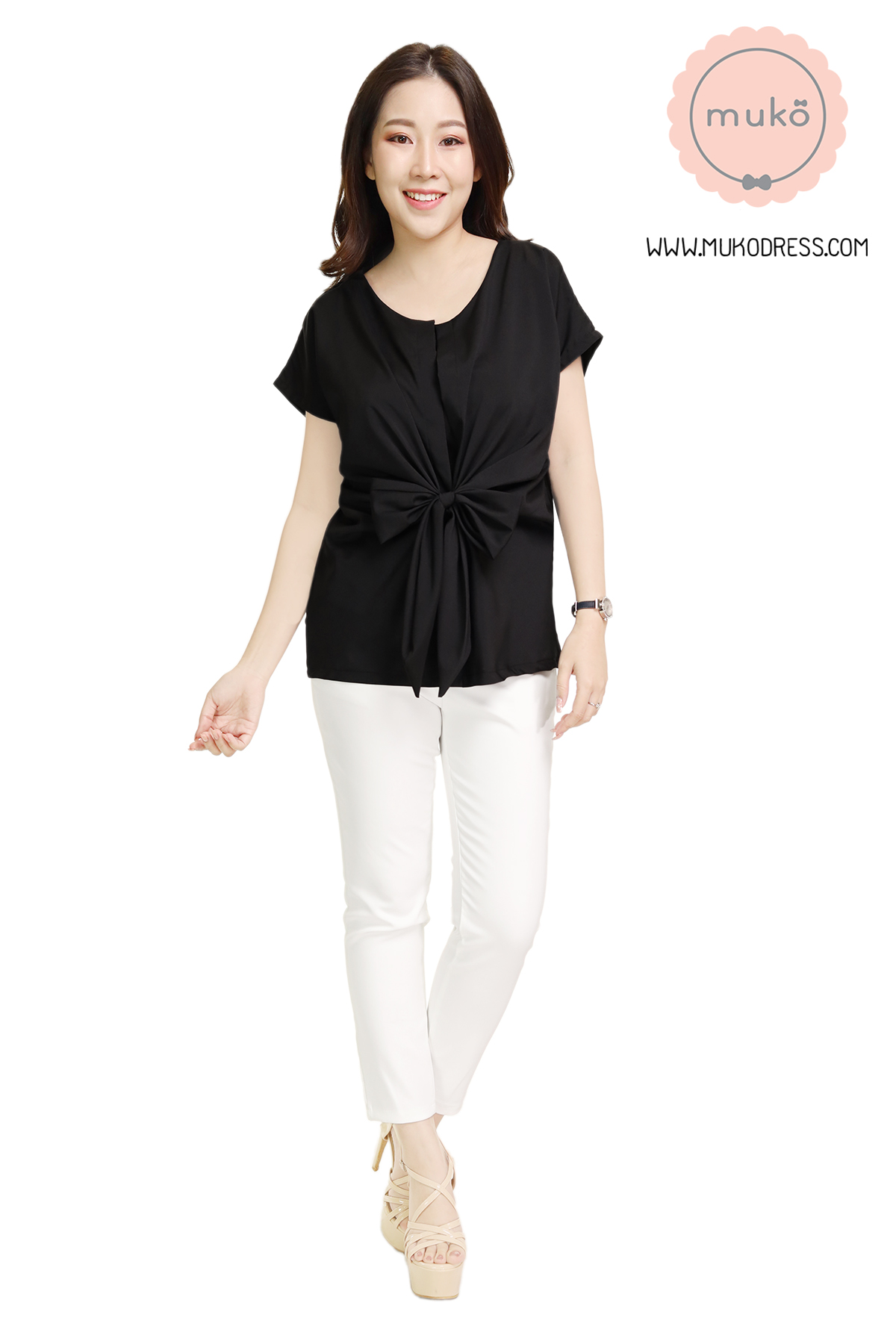 Muko Brandy เสื้อให้นม คลุมท้อง BSL06-021 ดำ