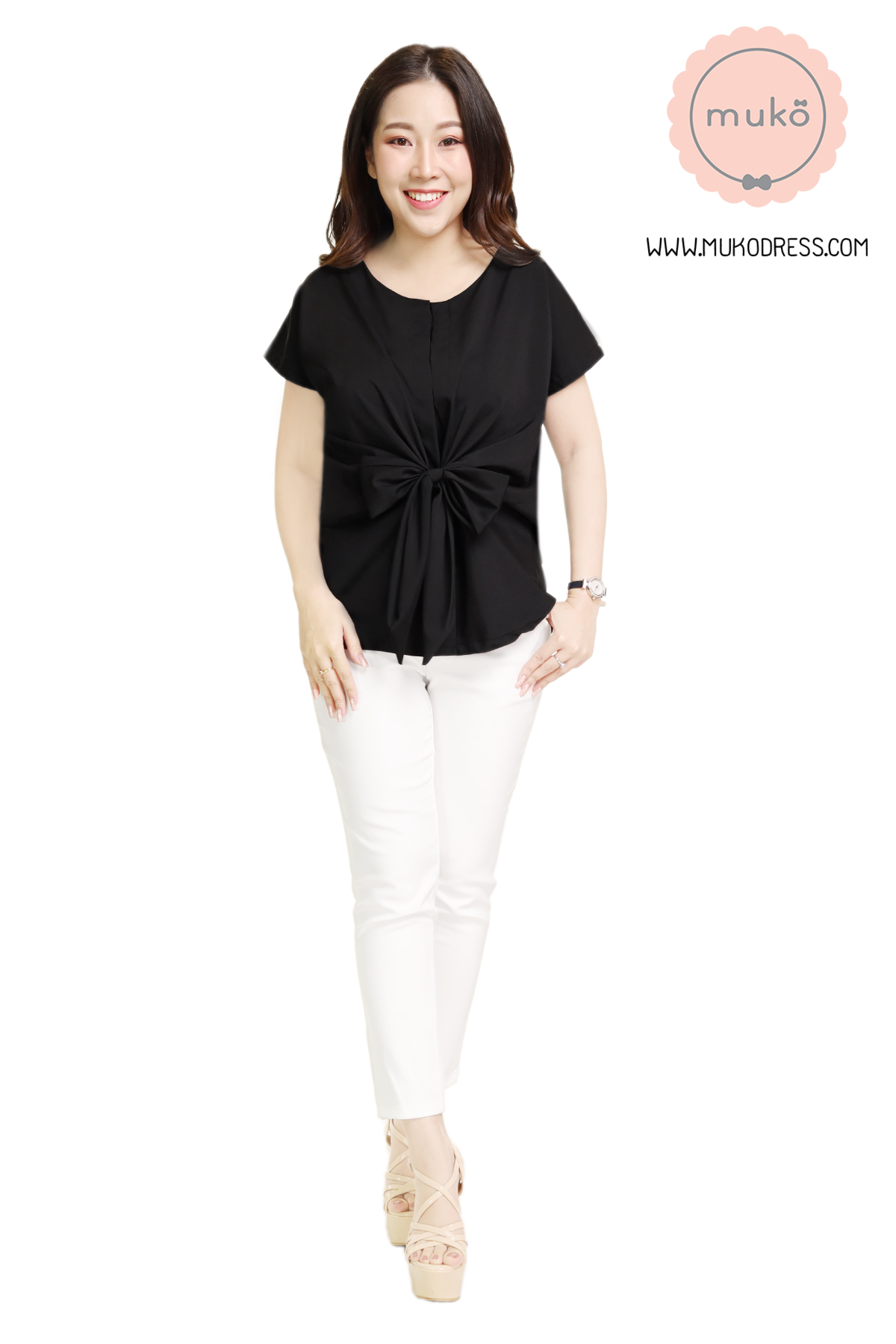 Muko Brandy เสื้อให้นม คลุมท้อง BSL06-021 ดำ