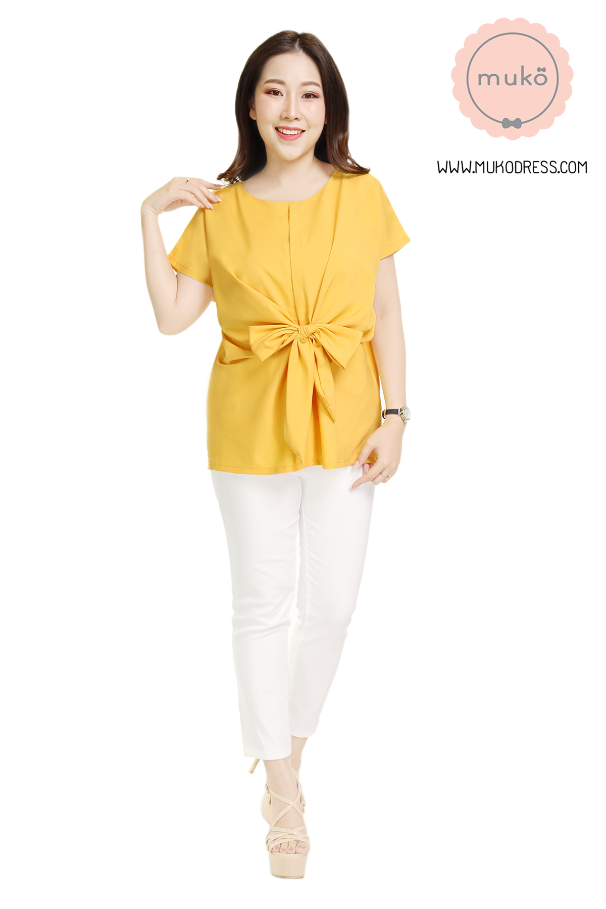 Muko Brandy เสื้อให้นม คลุมท้อง BSL06-022 เหลืองมัสตาร์ด