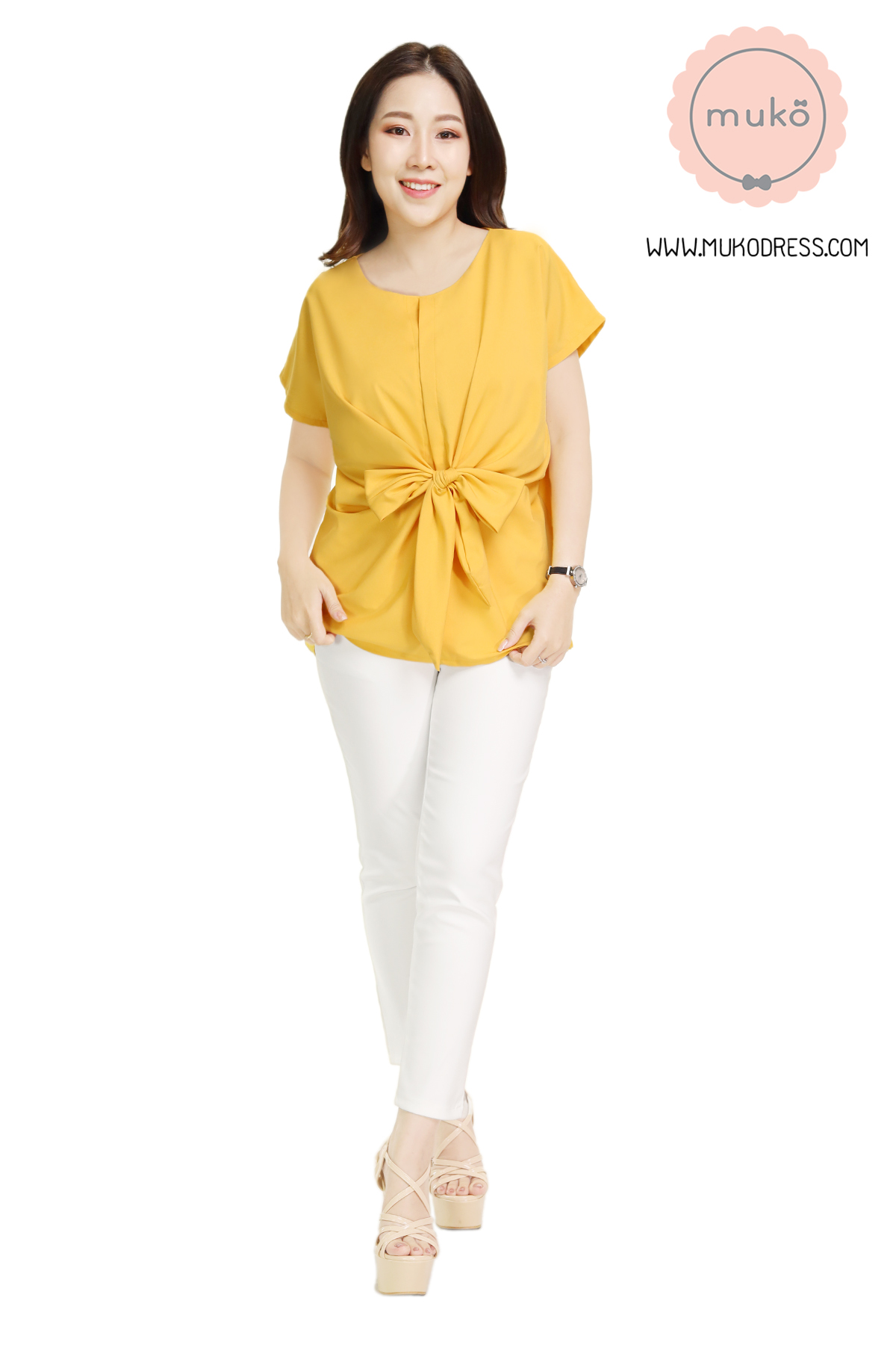 Muko Brandy เสื้อให้นม คลุมท้อง BSL06-022 เหลืองมัสตาร์ด