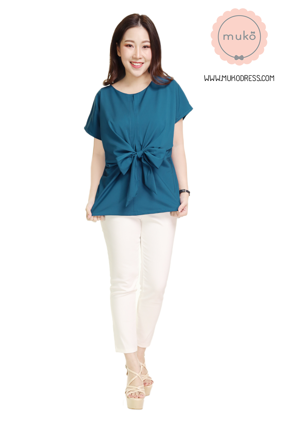 Muko Brandy เสื้อให้นม คลุมท้อง BSL06-024 ฟ้าทะเล