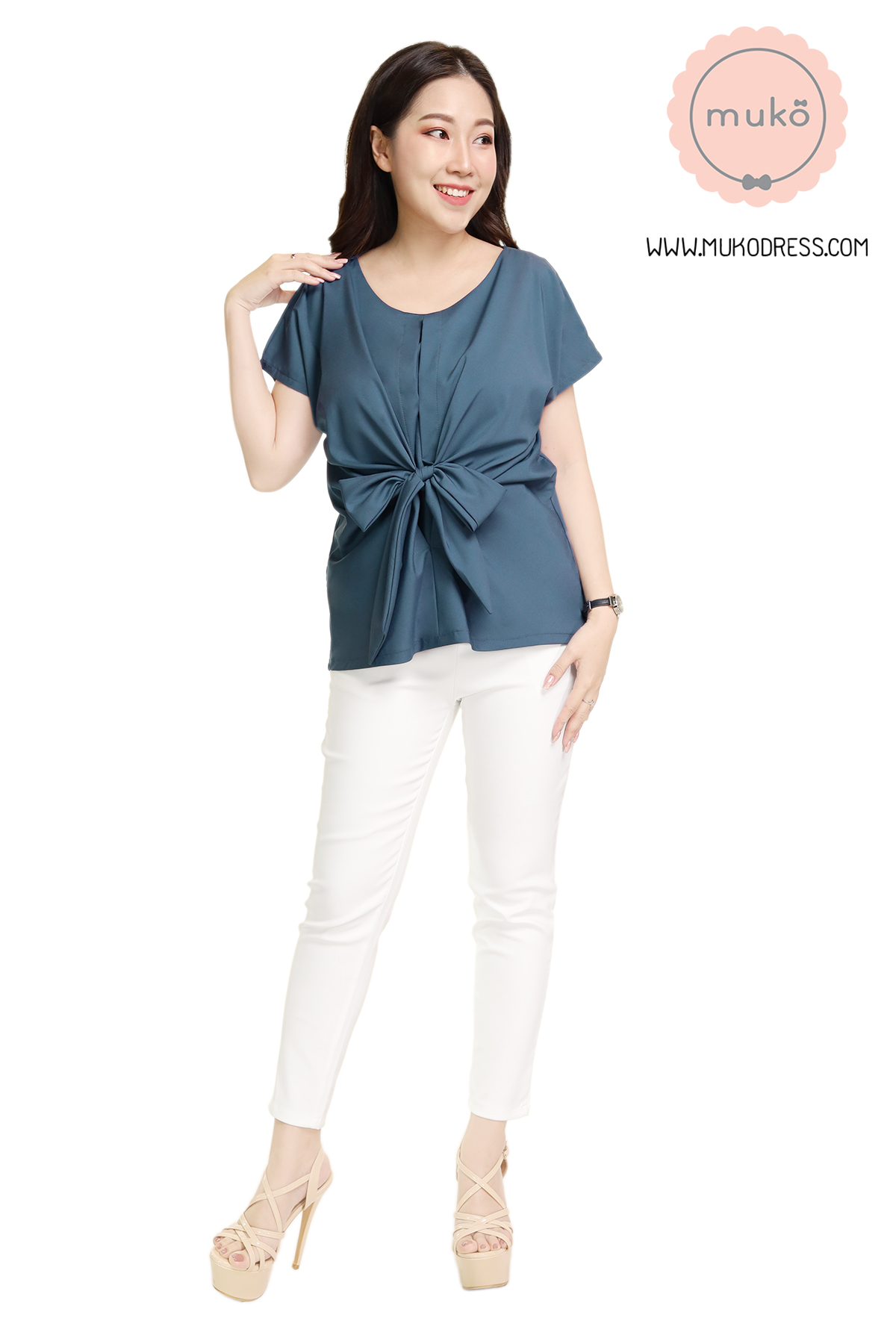 Muko Brandy เสื้อให้นม คลุมท้อง BSL06-025 คราม