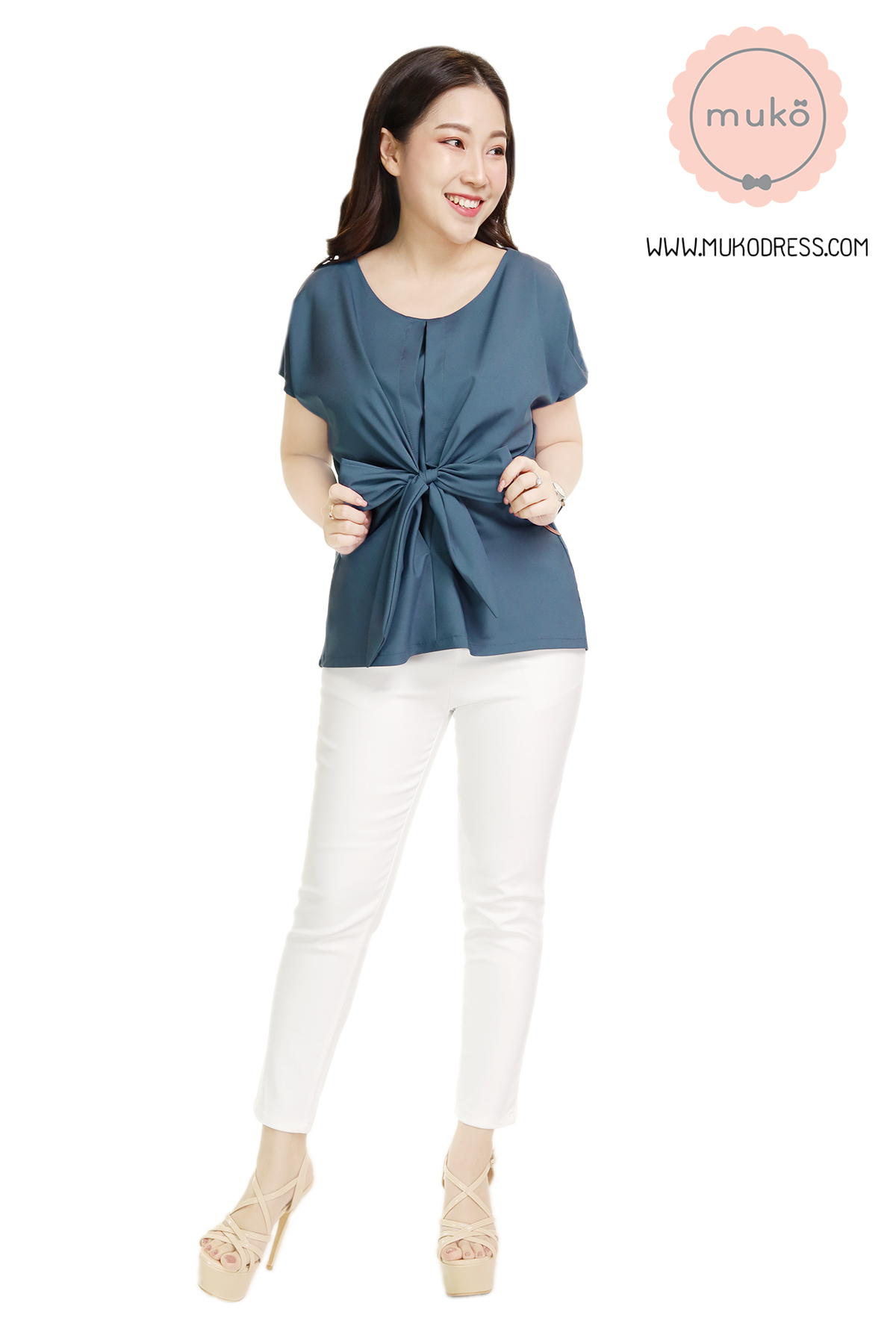 Muko Brandy เสื้อให้นม คลุมท้อง BSL06-025 คราม