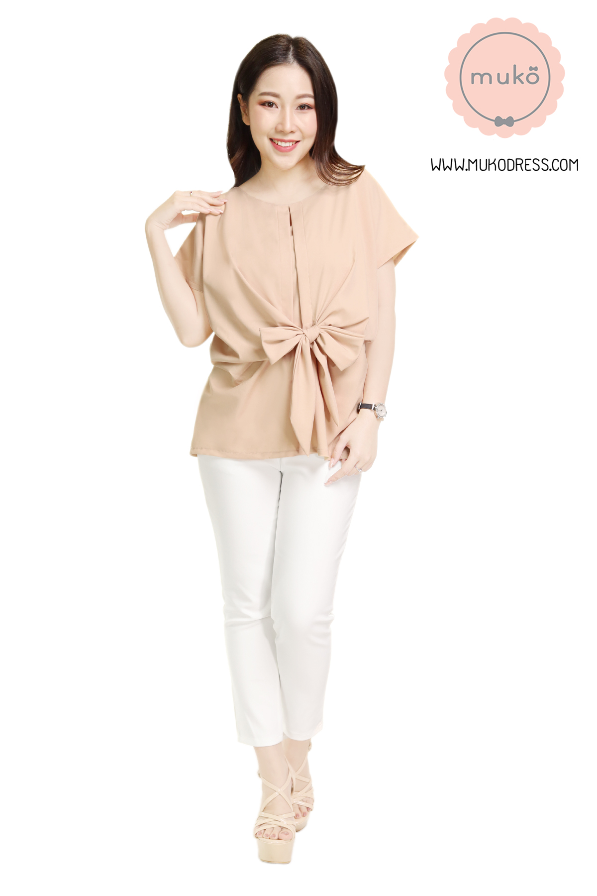 Muko Brandy เสื้อให้นม คลุมท้อง BSL06-026 ลาเต้