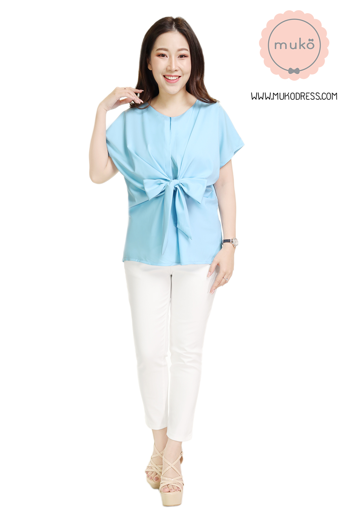 Muko Brandy เสื้อให้นม คลุมท้อง BSL06-027 ฟ้า