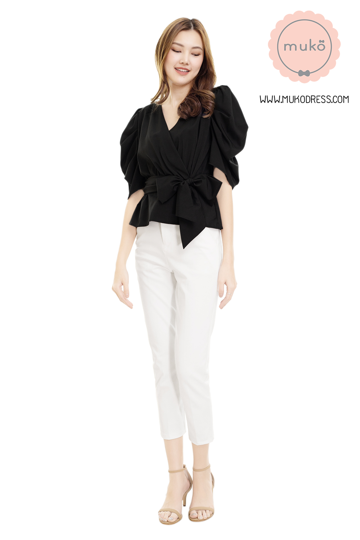 Muko Averly เสื้อเปิดให้นม BSL20-001 ดำ