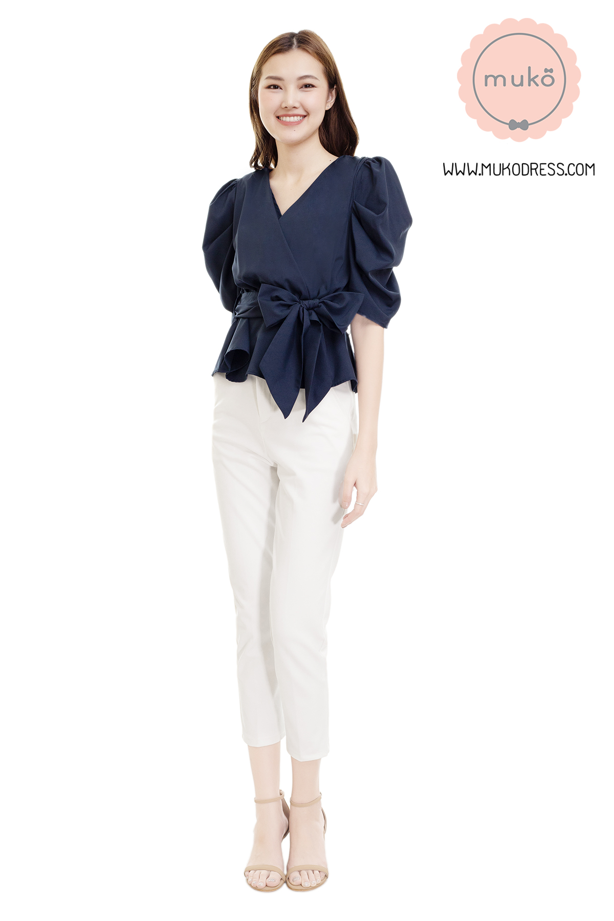 Muko Averly เสื้อเปิดให้นม BSL20-007 กรมท่า