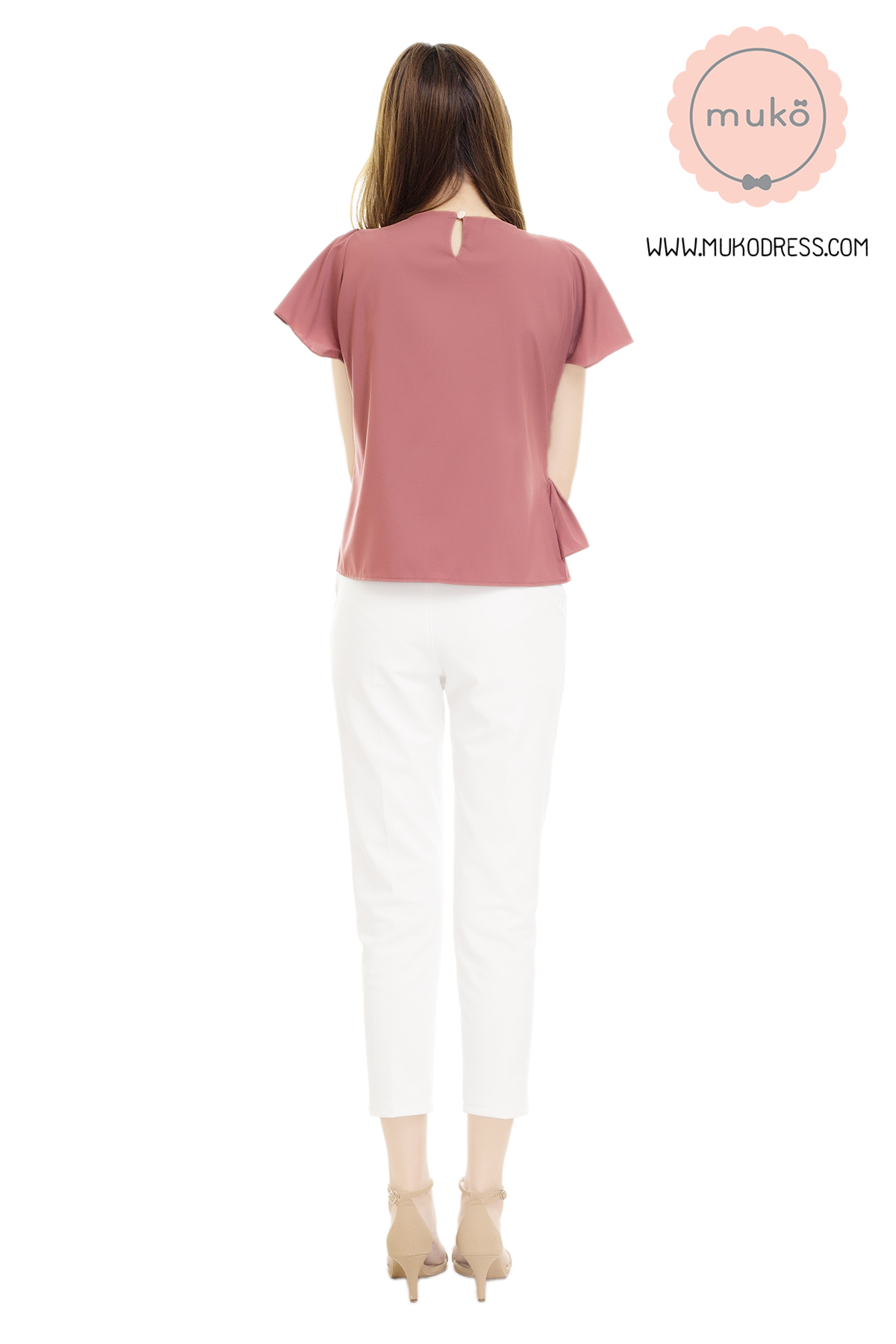 Muko Kaylie เสื้อเปิดให้นม BSL19-001 กะปิเข้ม