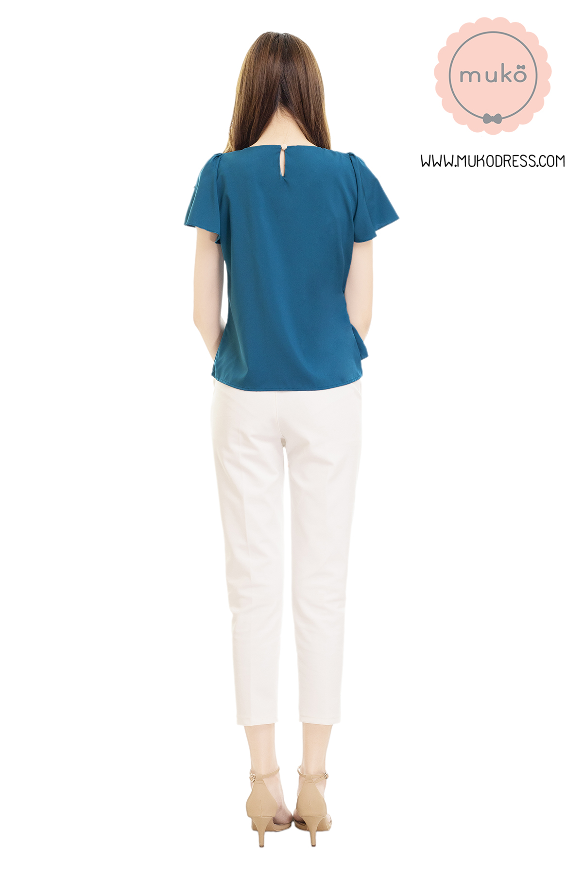 Muko Kaylie เสื้อเปิดให้นม BSL19-011 ฟ้าน้ำทะเล