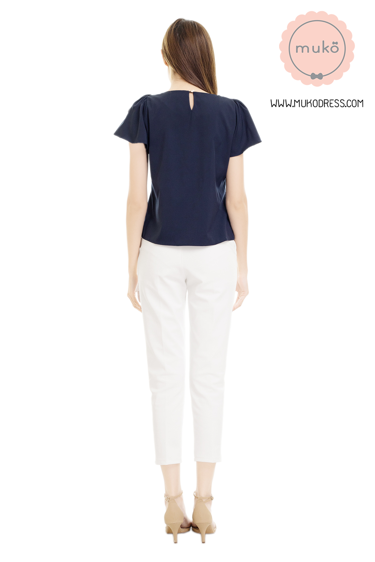 Muko Kaylie เสื้อเปิดให้นม BSL19-014 กรมท่า