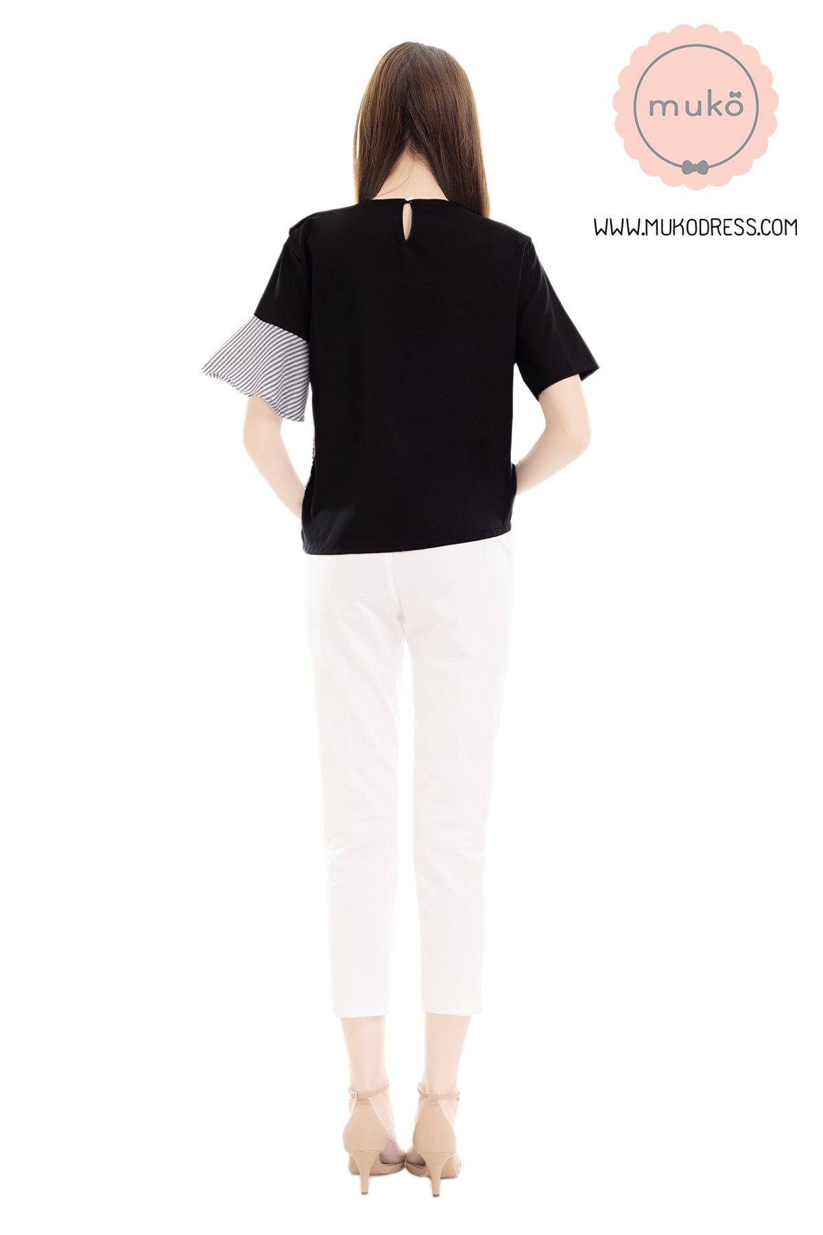 Muko Tancy เสื้อเปิดให้นม คลุมท้อง BSL18-008 สีดำ Muko Tancy เสื้อเปิดให้นม คลุมท้อง BSL18-008 สีดำ