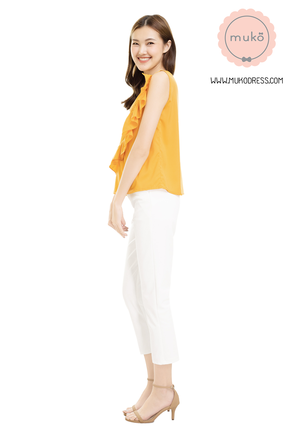 Muko Kayla เสื้อเปิดให้นม BSL17-008 เหลืองมัสตาร์ด