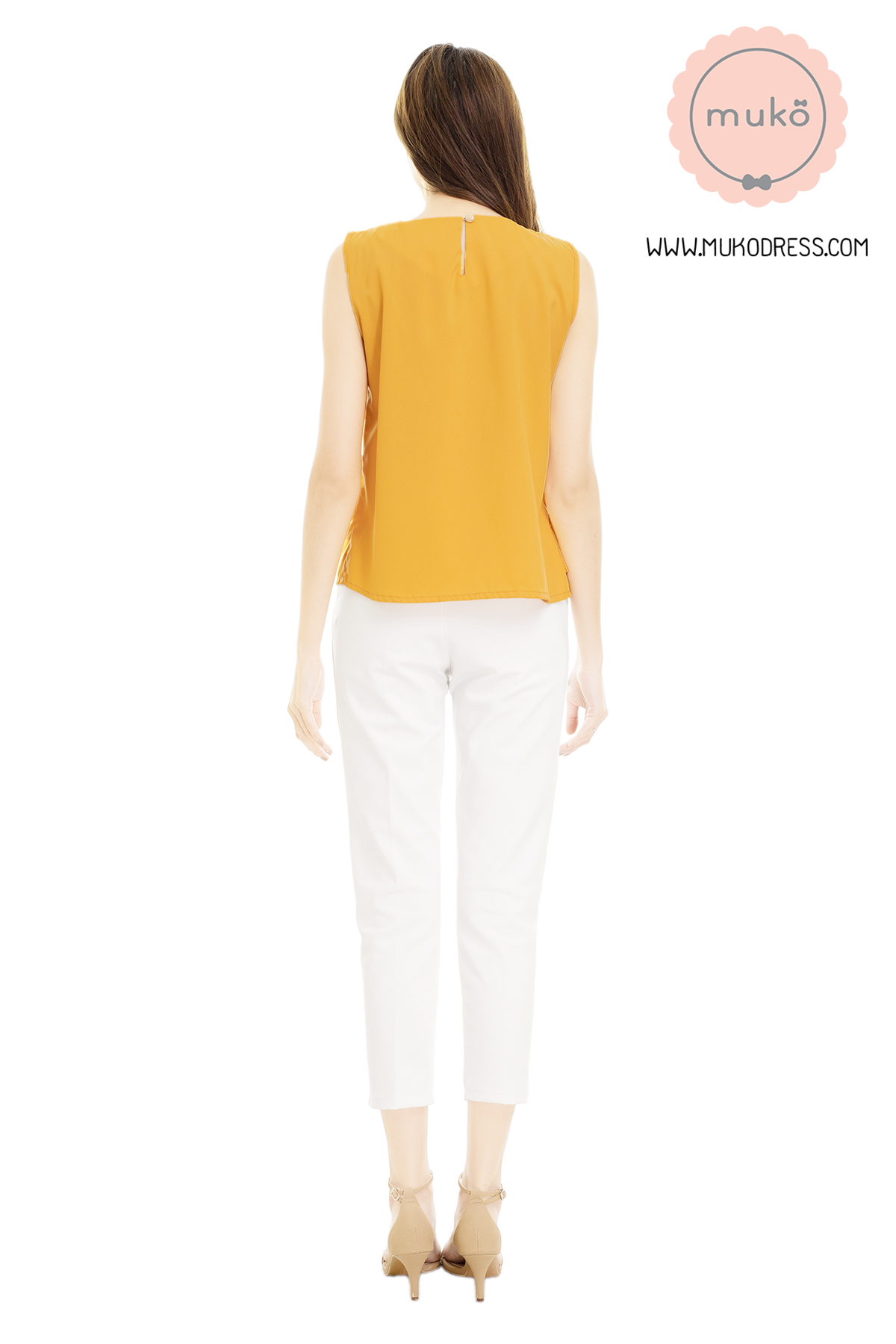 Muko Kayla เสื้อเปิดให้นม BSL17-008 เหลืองมัสตาร์ด