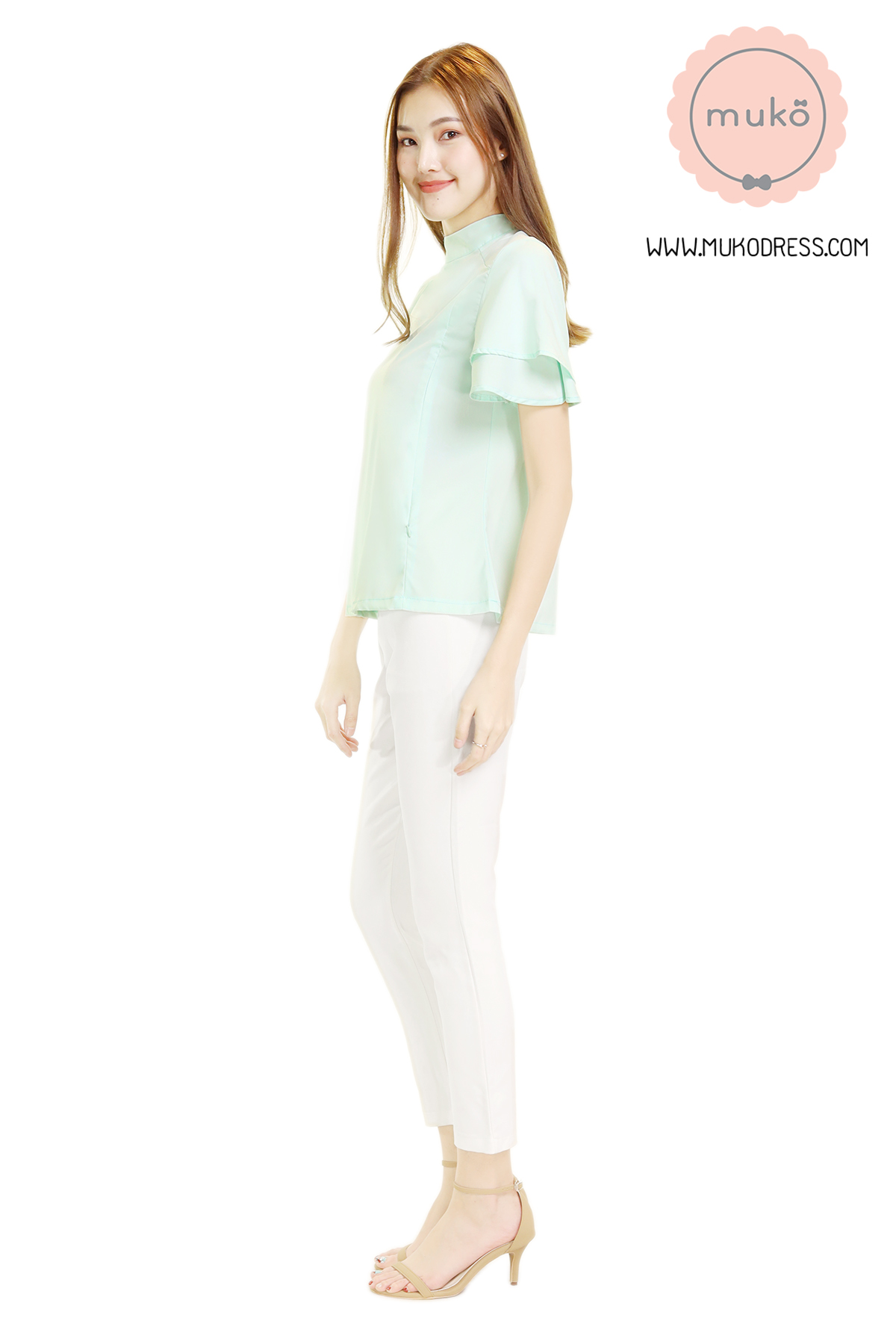 Muko Stella เสื้อเปิดให้นม BSL13-006 สีเขียวอ่อน