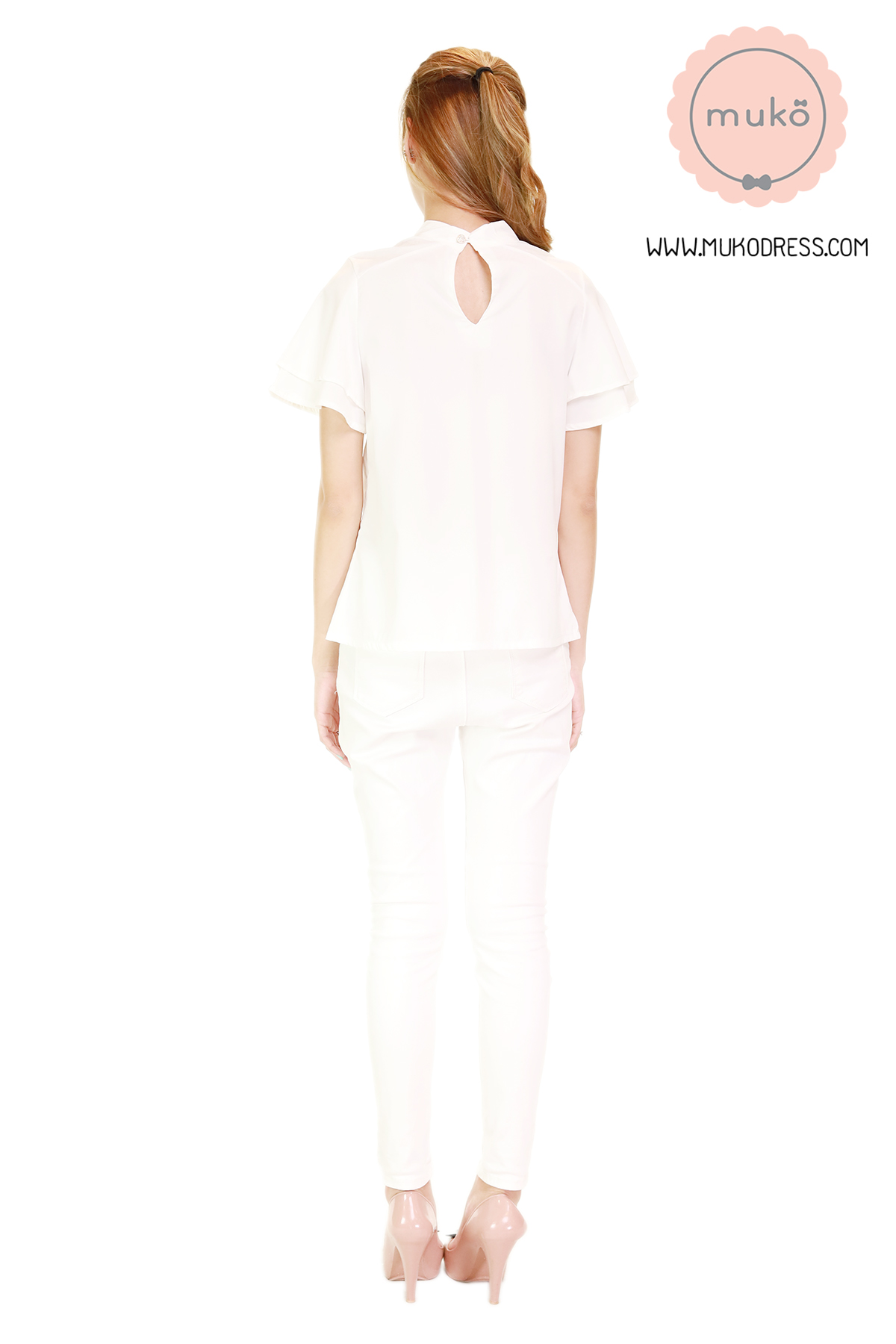 Muko Stella เสื้อเปิดให้นม BSL13-008 สีขาว Muko Stella เสื้อเปิดให้นม BSL13-008 สีขาว