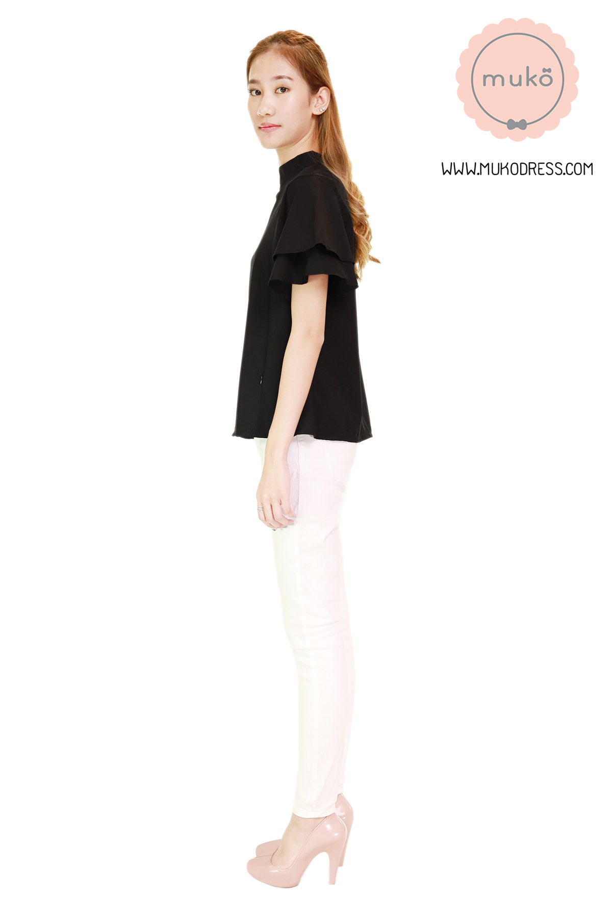Muko Stella เสื้อเปิดให้นม BSL13-009 สีดำ
