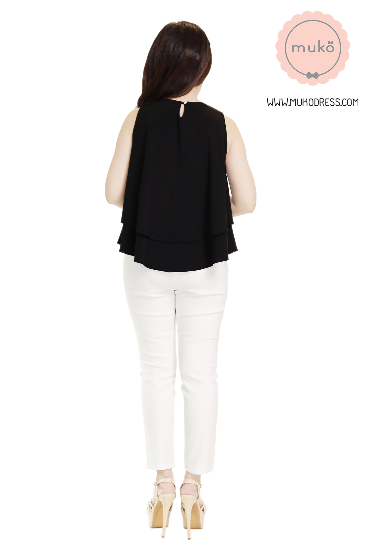 Muko Rachel เสื้อเปิดให้นม BSL12-004 สีดำ Muko Rachel เสื้อเปิดให้นม BSL12-004 สีดำ