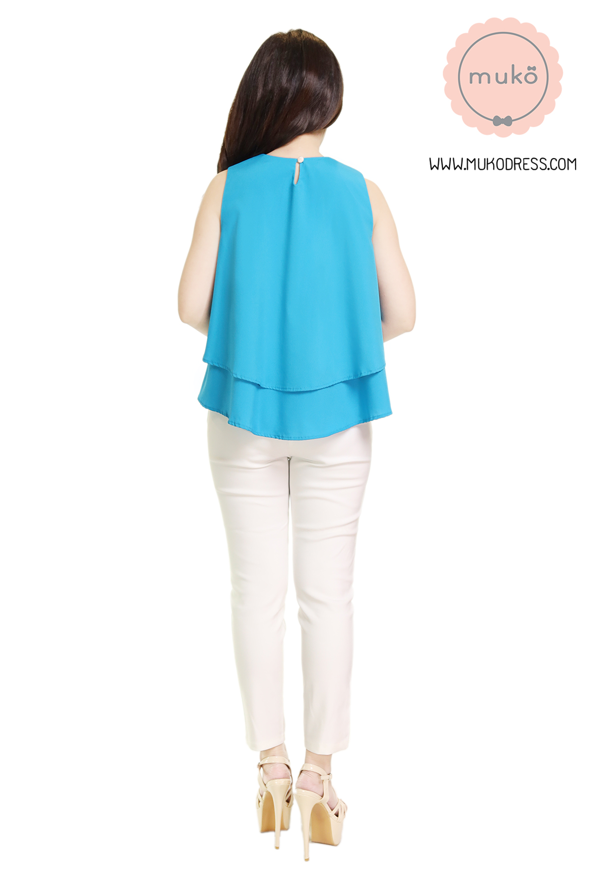 Muko Rachel เสื้อเปิดให้นม BSL12-011 สีฟ้า Muko Rachel เสื้อเปิดให้นม BSL12-011 สีฟ้า
