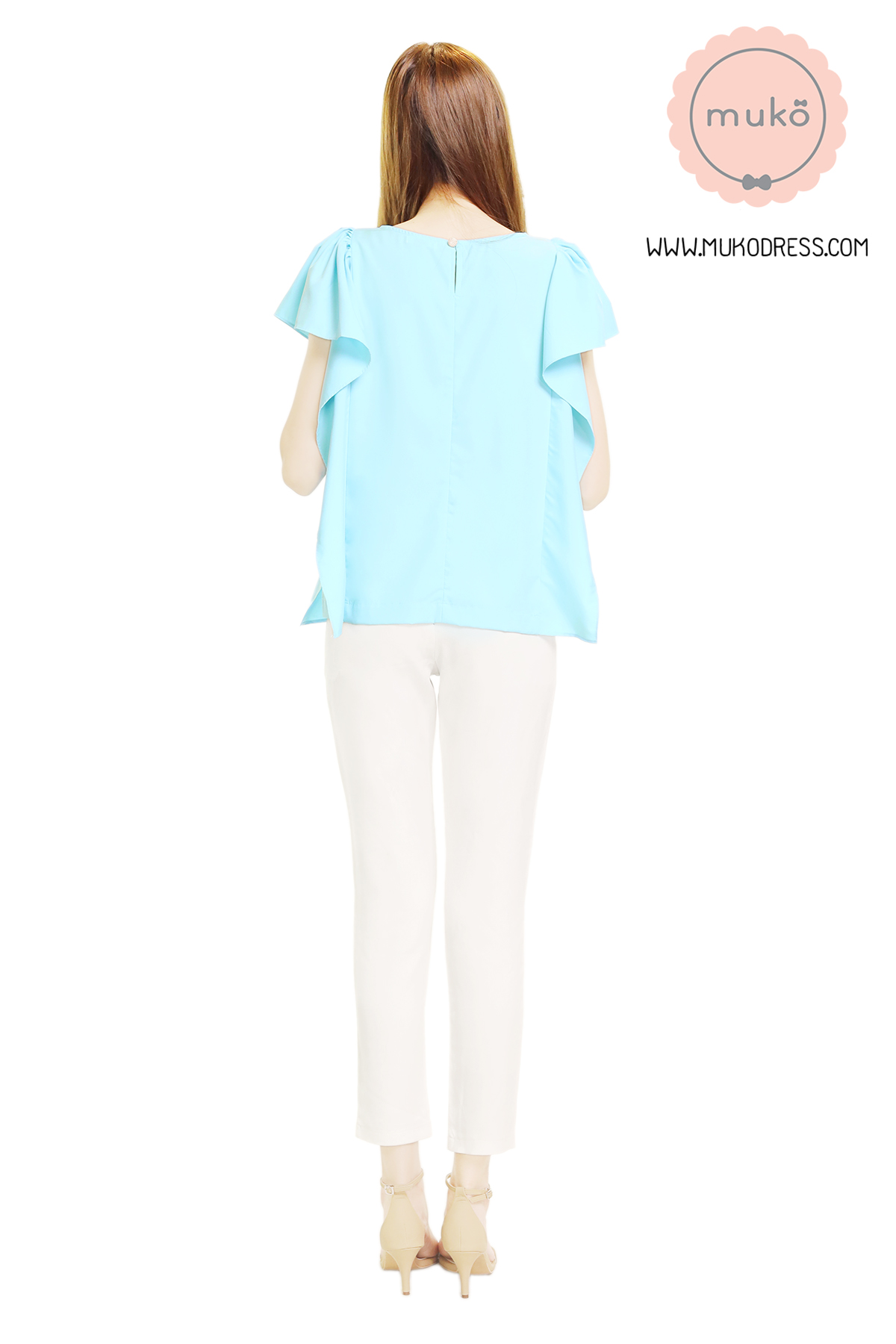 Muko Hill Top เสื้อให้นม คลุมท้อง BSL07-010 ฟ้านม