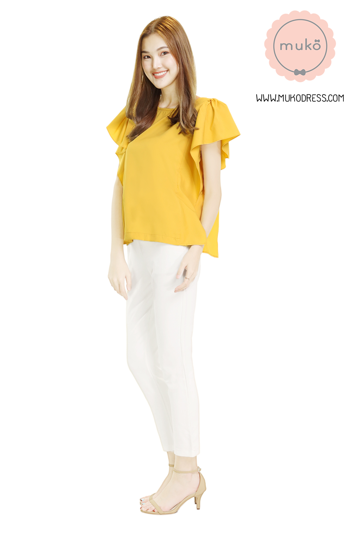 Muko Hill Top เสื้อให้นม คลุมท้อง BSL07-012 เหลืองมัสตาร์ด Muko Hill Top เสื้อให้นม คลุมท้อง BSL07-012 เหลืองมัสตาร์ด