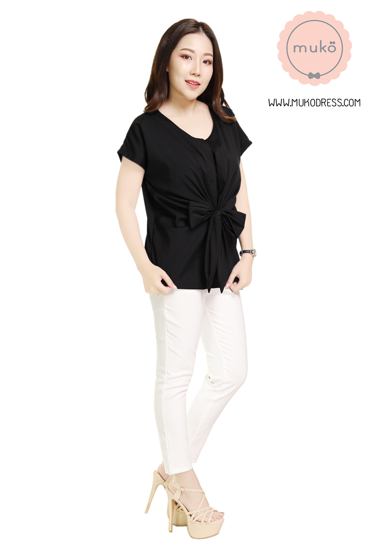 Muko Brandy เสื้อให้นม คลุมท้อง BSL06-021 ดำ
