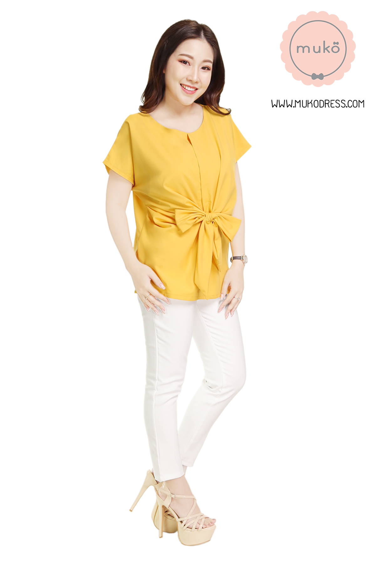 Muko Brandy เสื้อให้นม คลุมท้อง BSL06-022 เหลืองมัสตาร์ด