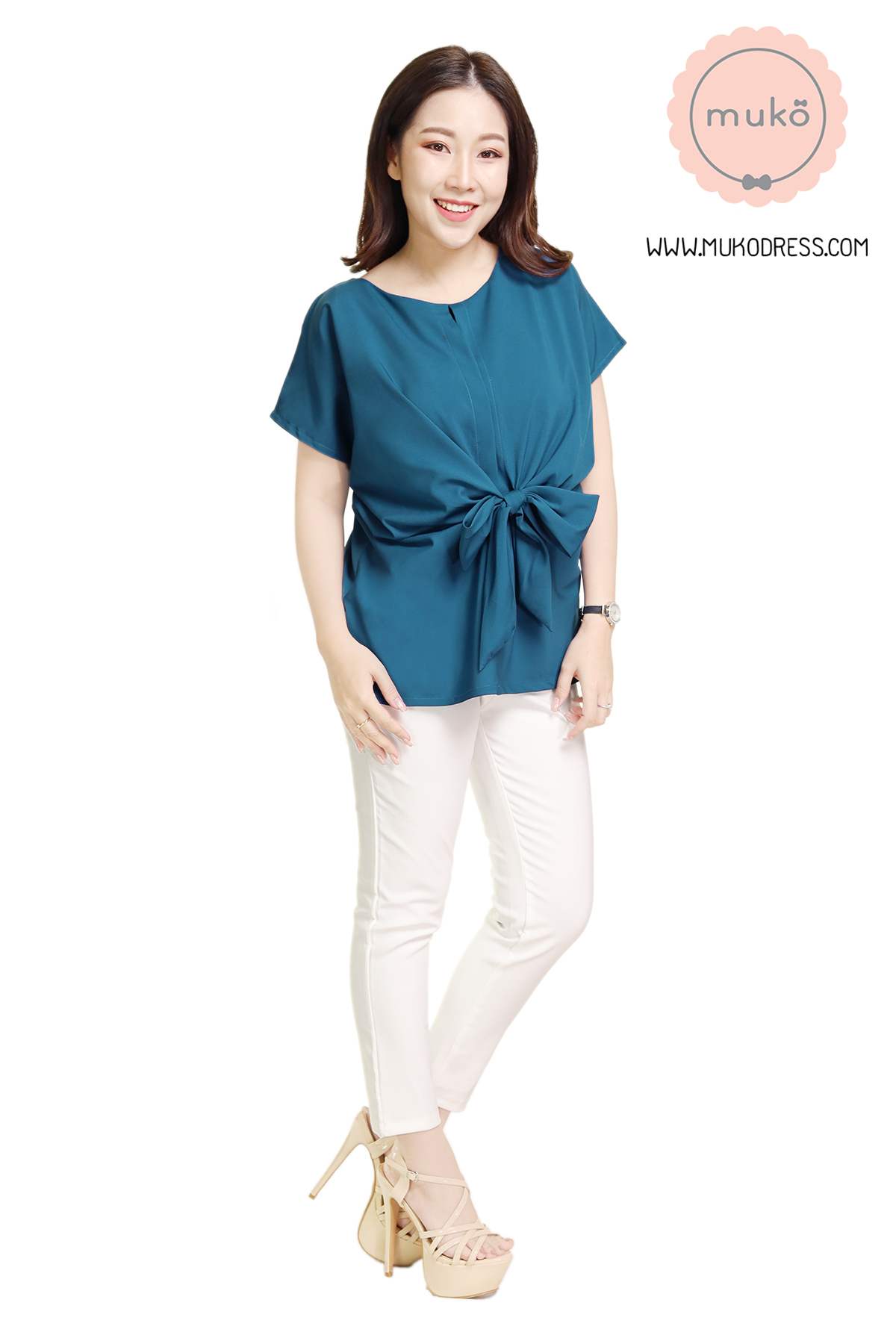 Muko Brandy เสื้อให้นม คลุมท้อง BSL06-024 ฟ้าทะเล