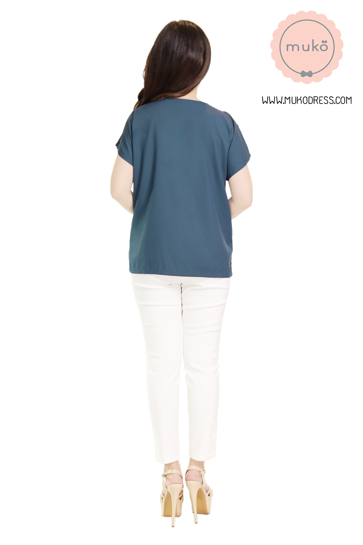 Muko Brandy เสื้อให้นม คลุมท้อง BSL06-025 คราม