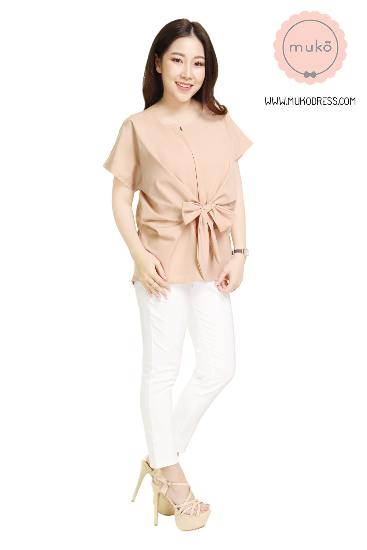 Muko Brandy เสื้อให้นม คลุมท้อง BSL06-026 ลาเต้