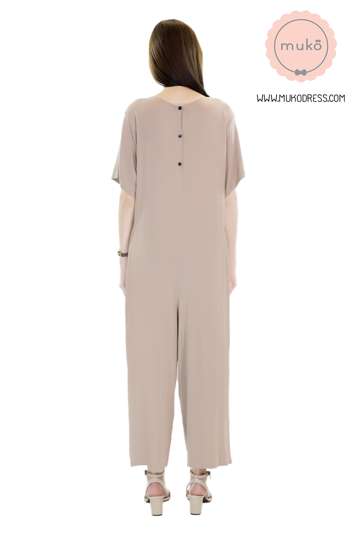 Muko Kathleen จัมพ์สูท เปิดให้นม คลุมท้อง JS03-004 ลาเต้