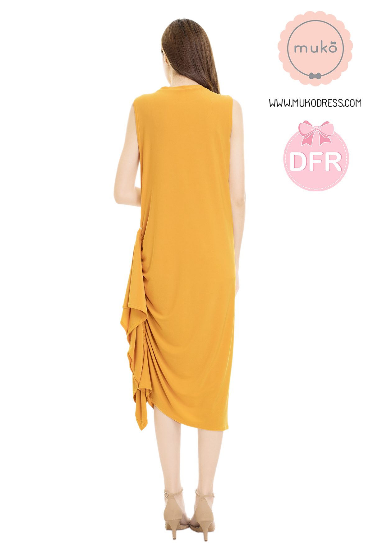 Muko Marigold เดรสเปิดให้นม คลุมท้อง DP07-003DFR เหลืองมัสตาร์ด Muko Marigold เดรสเปิดให้นม คลุมท้อง DP07-003DFR เหลืองมัสตาร์ด