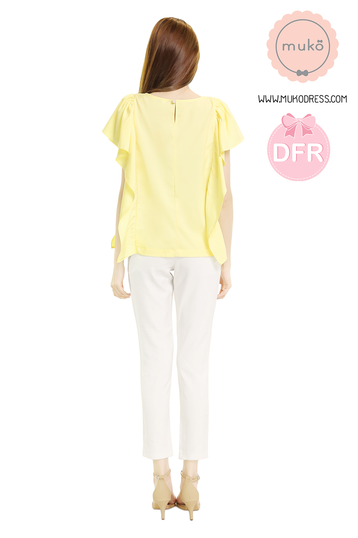 Muko Hill Top เสื้อเปิดให้นม คลุมท้อง BSL07-014DFR เหลืองนม