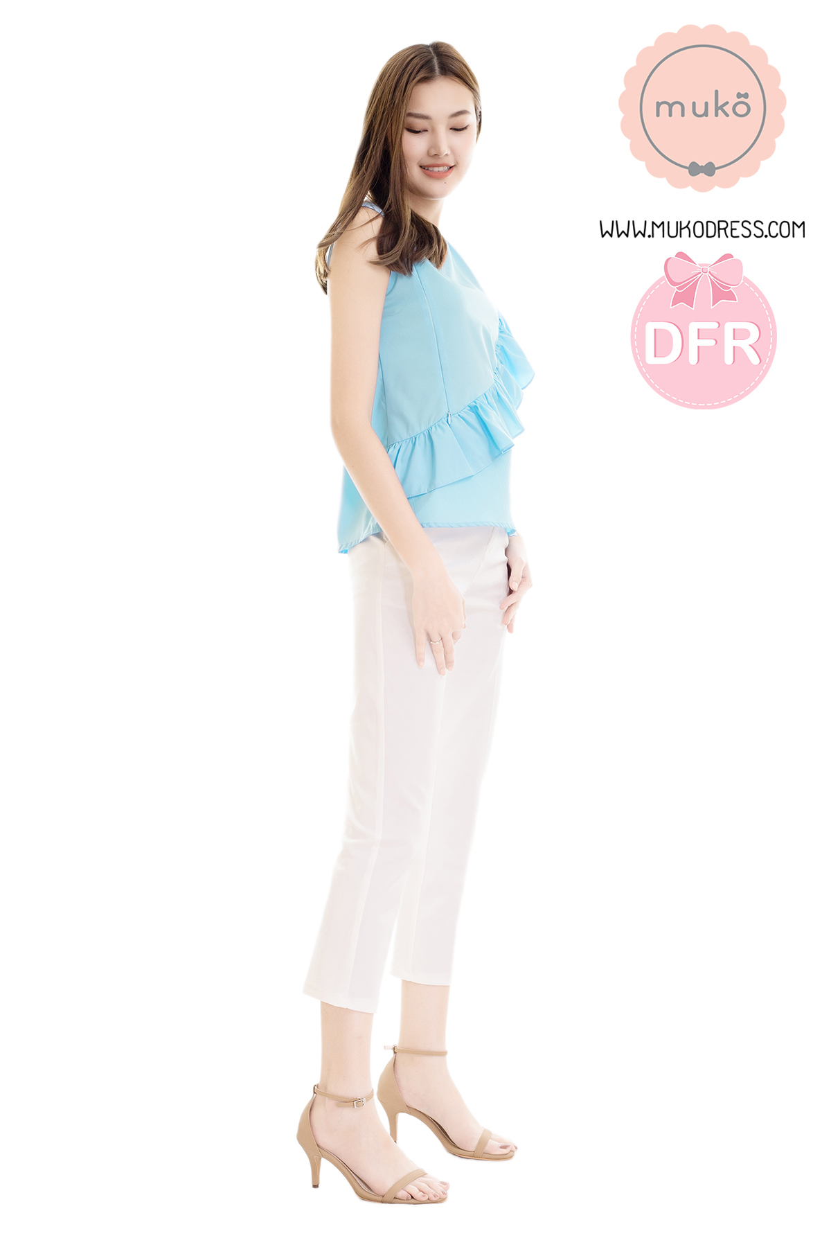 Muko Kayla เสื้อเปิดให้นม BSL17-013DFR ฟ้า