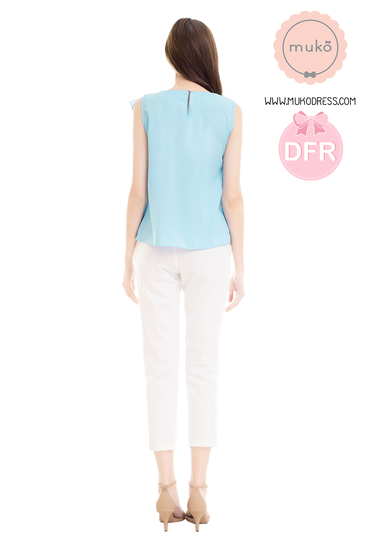 Muko Kayla เสื้อเปิดให้นม BSL17-013DFR ฟ้า