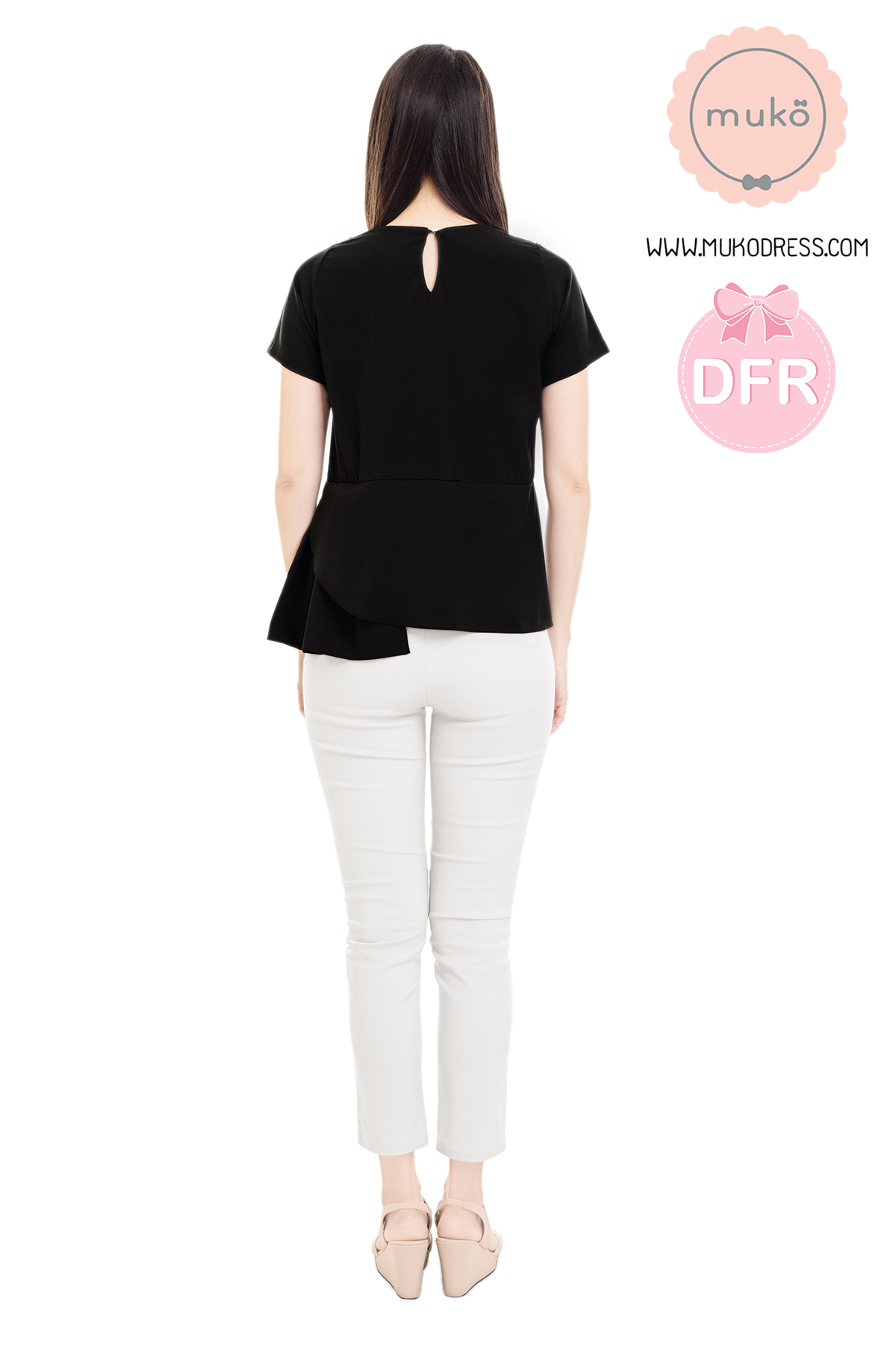Muko Peony เสื้อเปิดให้นม BSL21-001DFR ดำ