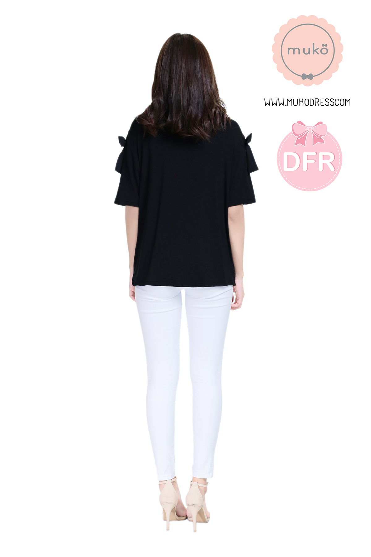Muko Cher เสื้อเปิดให้นม TC26-001DFR ดำ