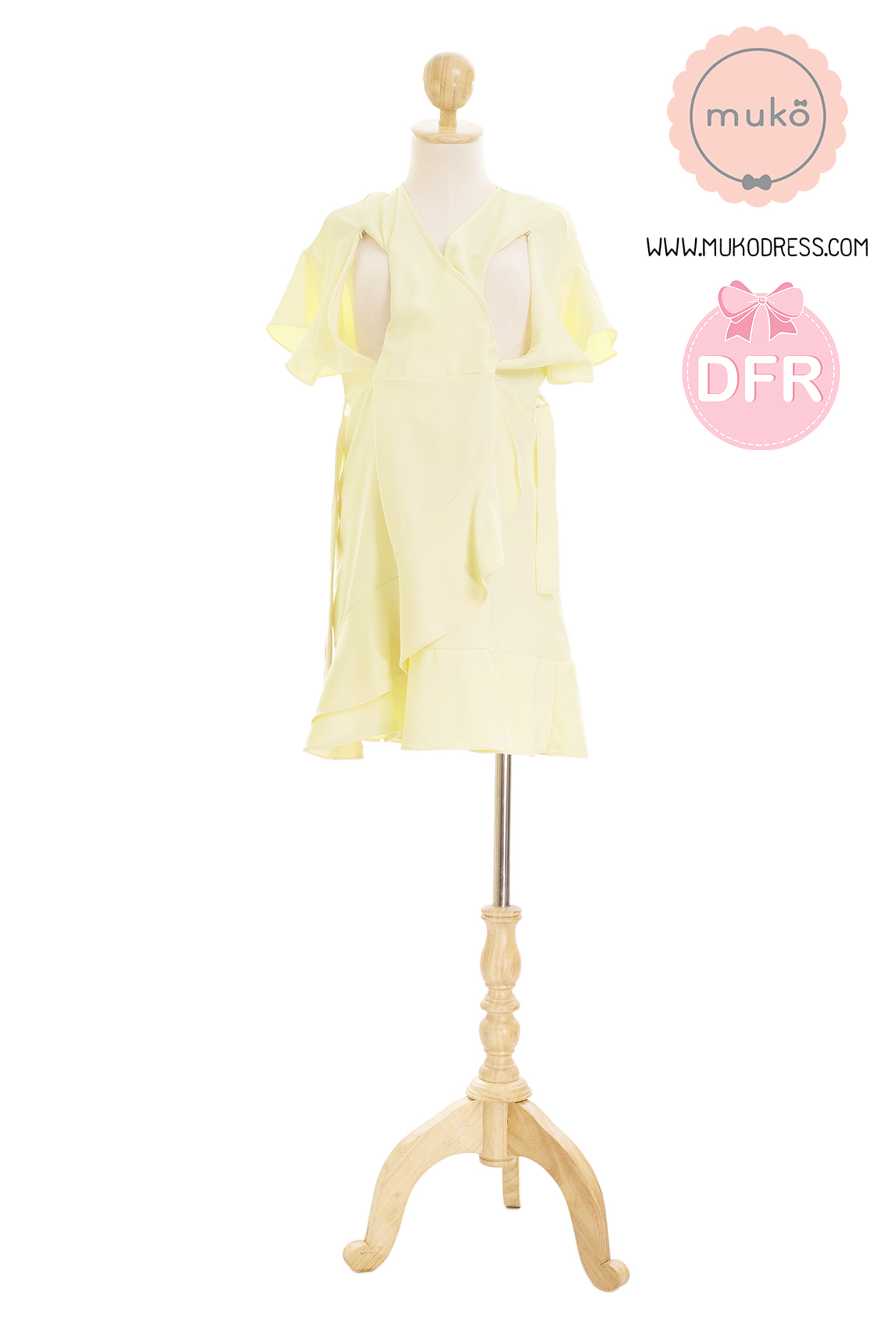 Muko Malyne เดรสให้นม คลุมท้อง DZ38-009DFR เหลืองนม