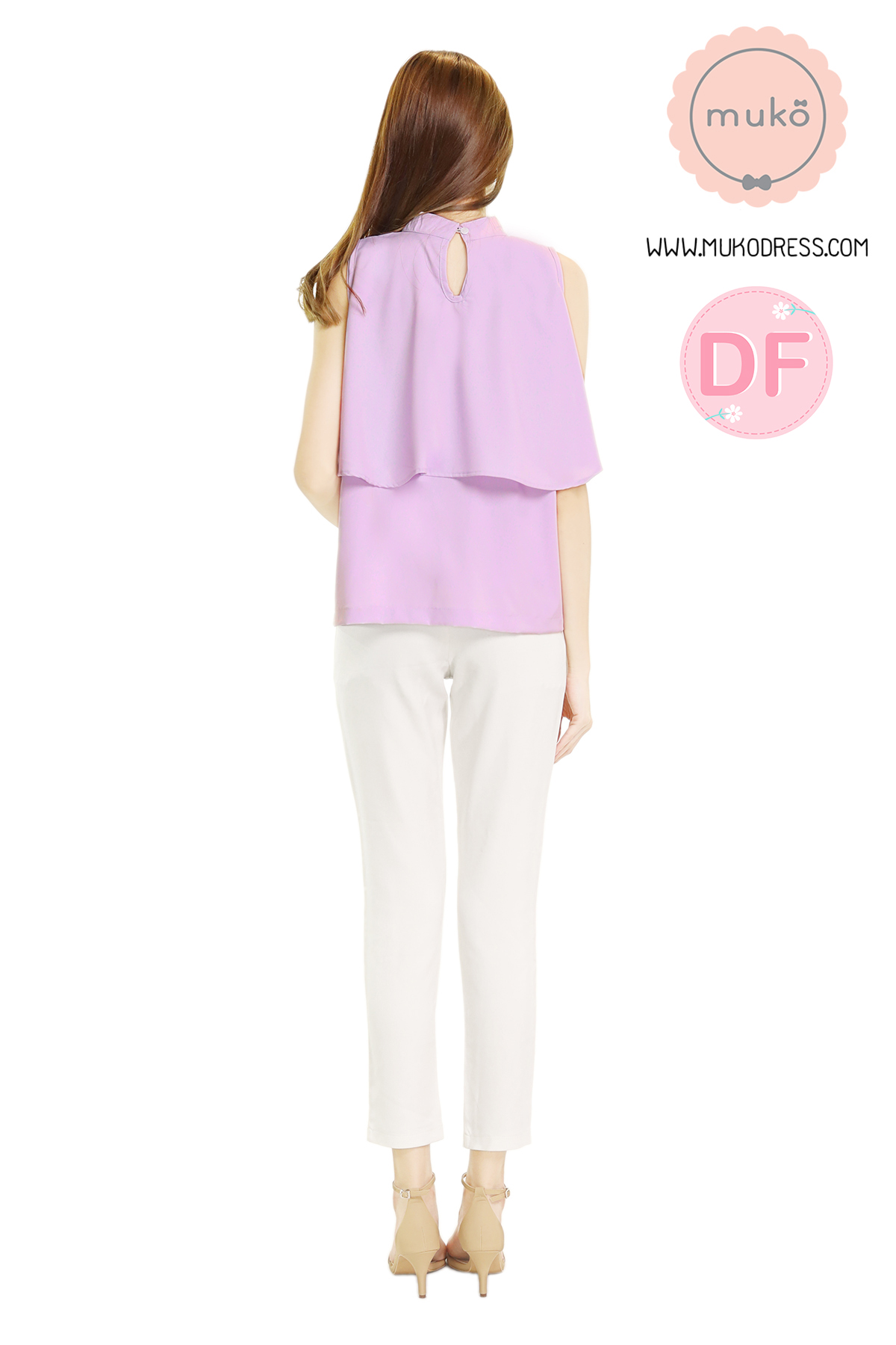 Muko Bryony เสื้อให้นม คลุมท้อง BSL04-026DF ม่วงนม