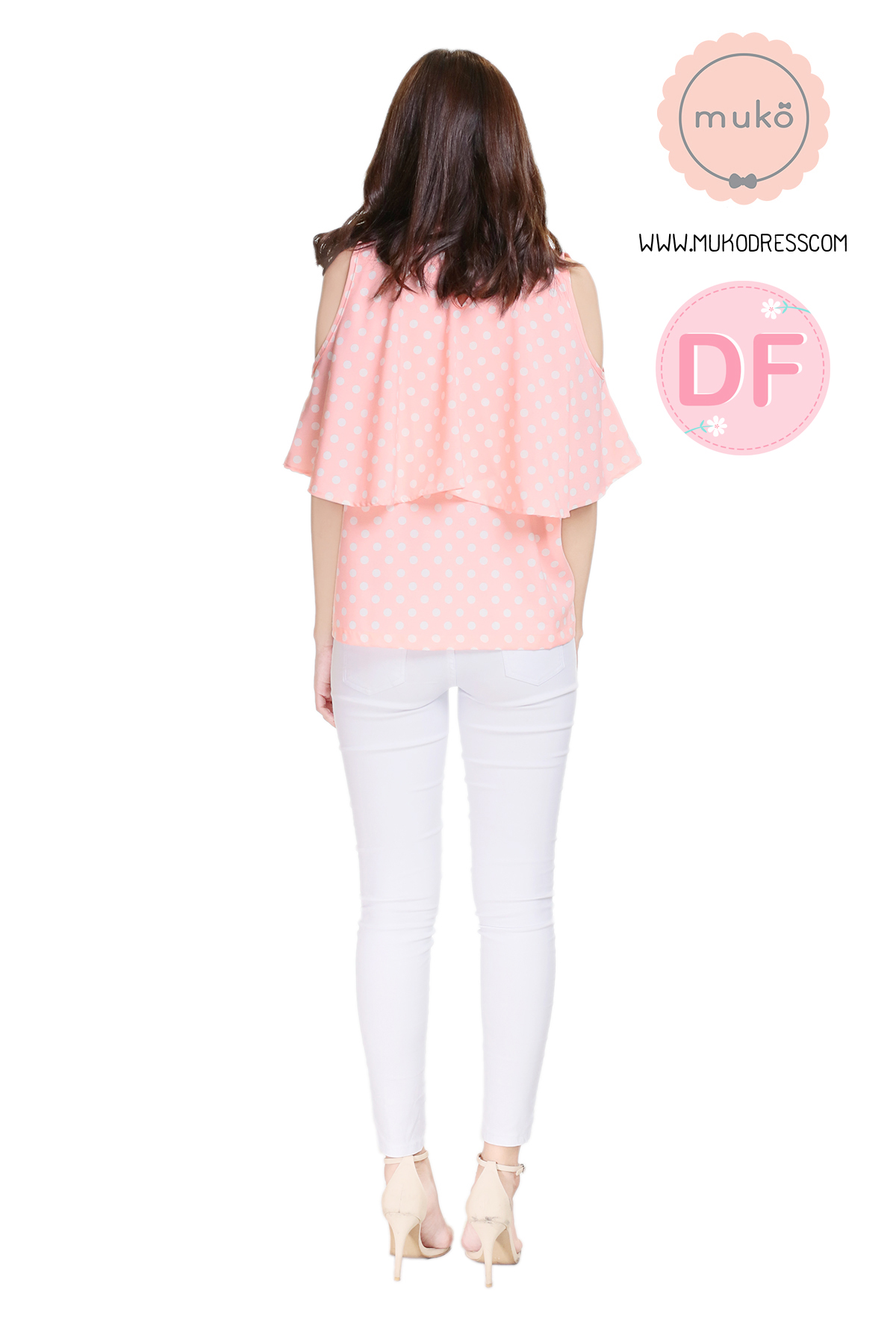 Muko Bryony เสื้อให้นม คลุมท้อง BSL04-021DF โอรสจุดขาว