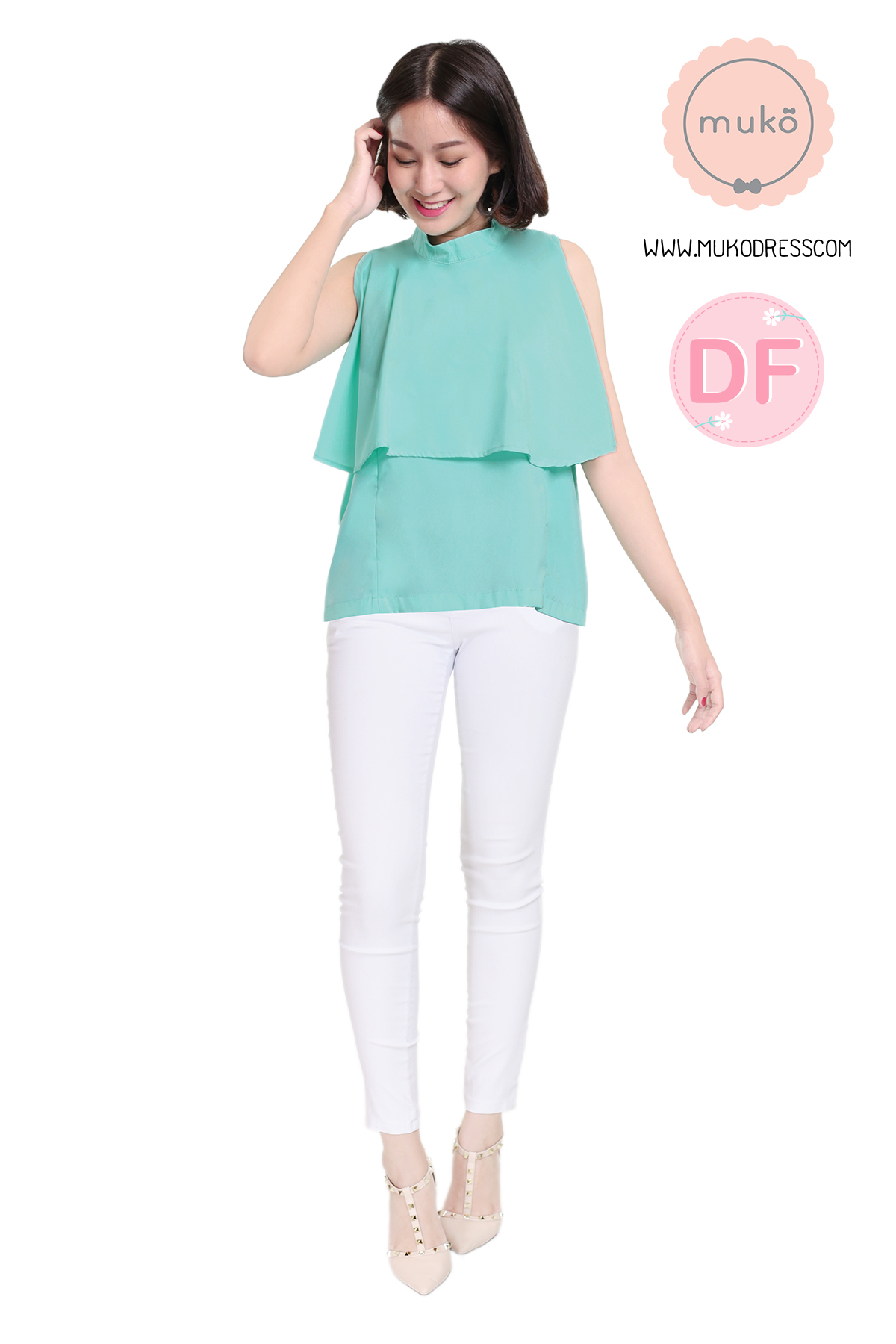 Muko Bryony เสื้อให้นม คลุมท้อง BSL04-011DF เขียวมินท์ Muko Bryony เสื้อให้นม คลุมท้อง BSL04-011DF เขียวมินท์