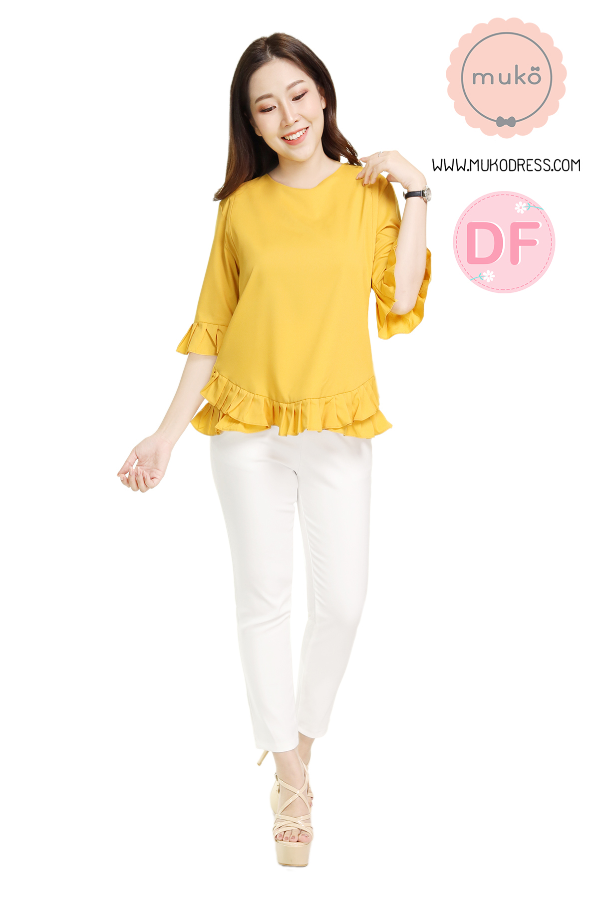 Muko Queens เสื้อให้นม คลุมท้อง BSL09-011DF เหลองมัสตาร์ด