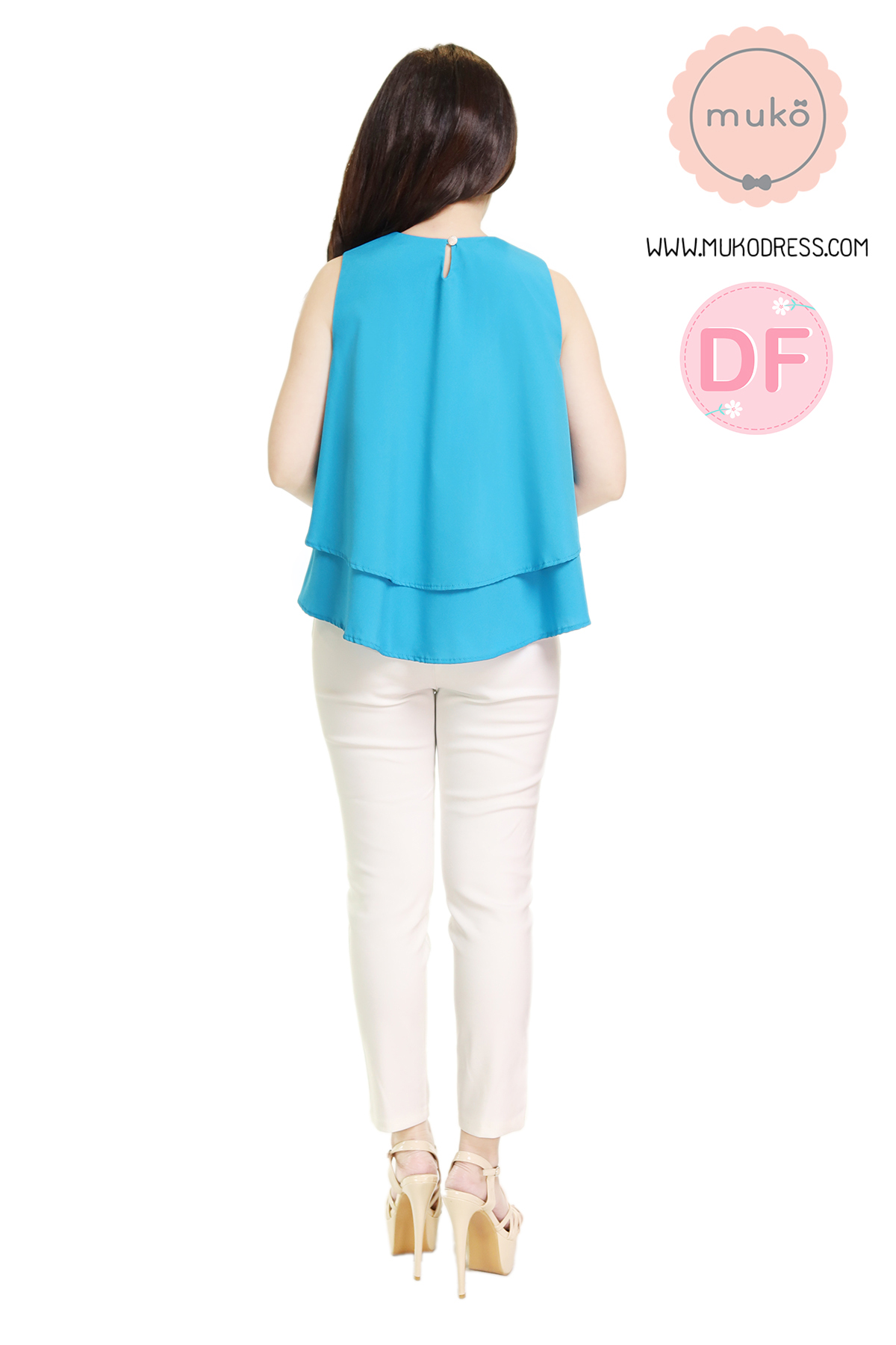 Muko Rachel เสื้อเปิดให้นม BSL12-011DF สีฟ้า