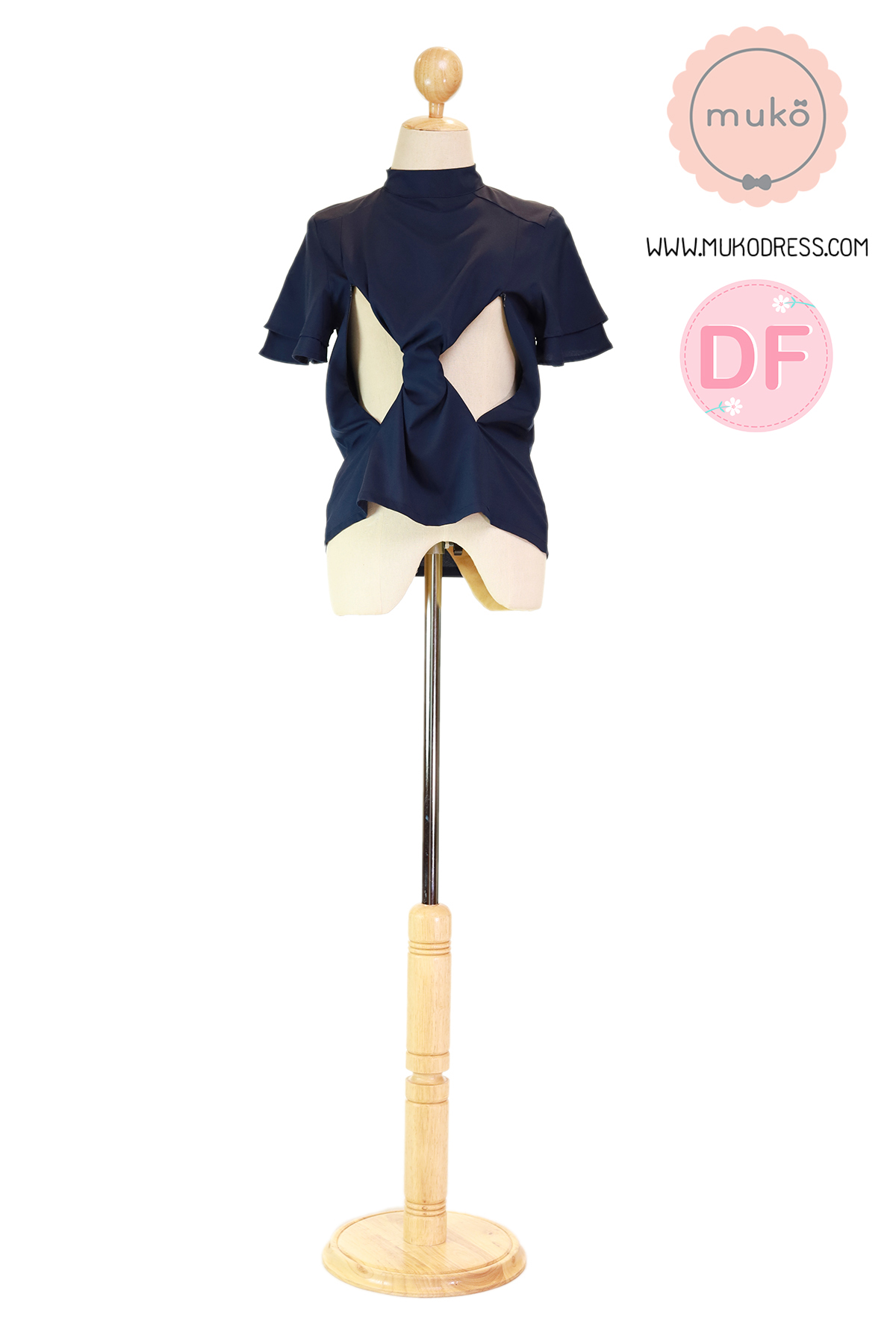 Muko Stella เสื้อเปิดให้นม BSL13-010DF สีกรมท่า