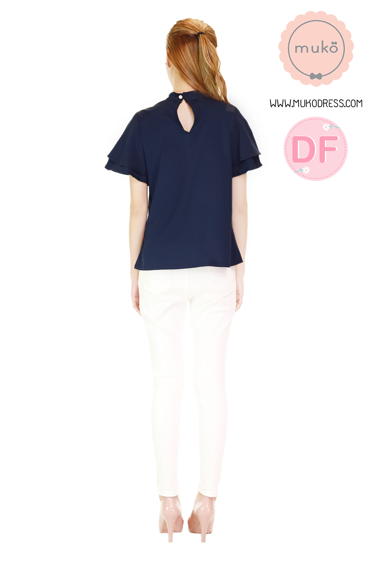 Muko Stella เสื้อเปิดให้นม BSL13-010DF สีกรมท่า