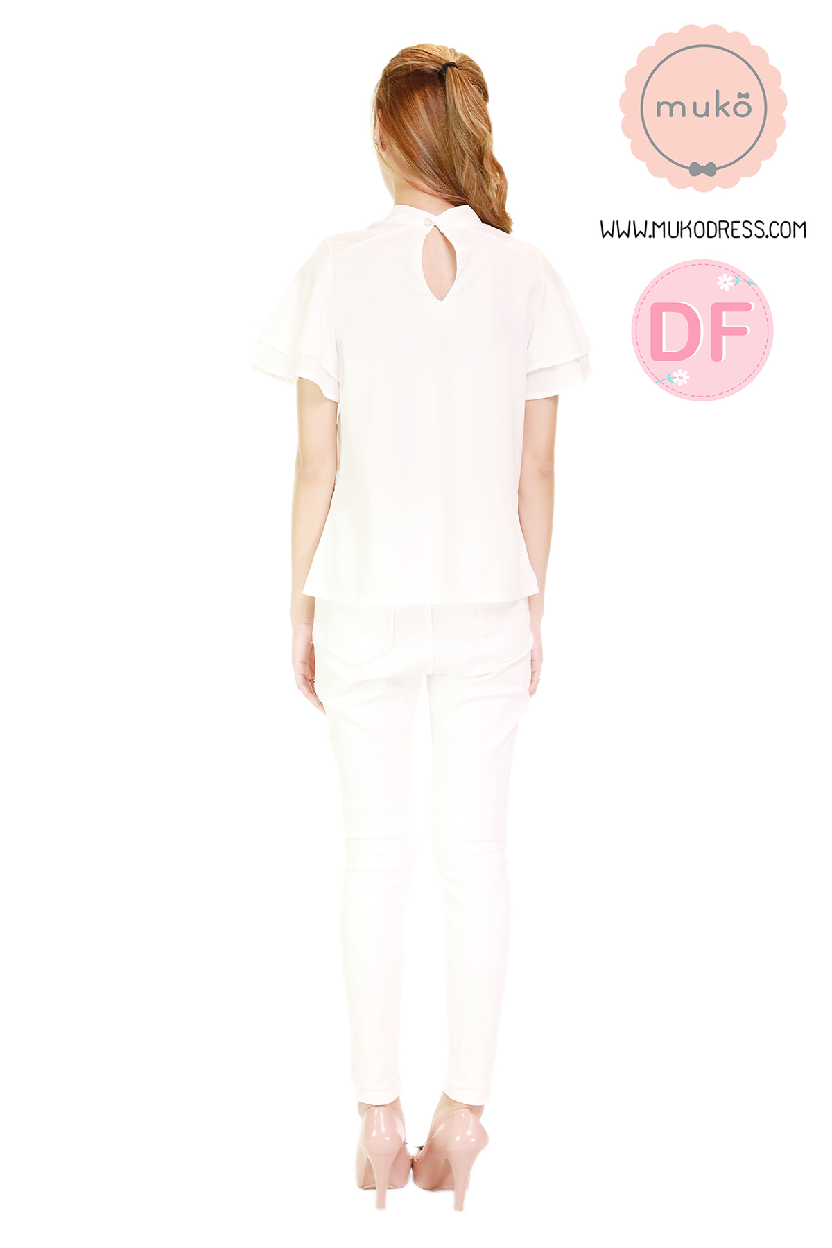 Muko Stella เสื้อเปิดให้นม BSL13-008DF สีขาว