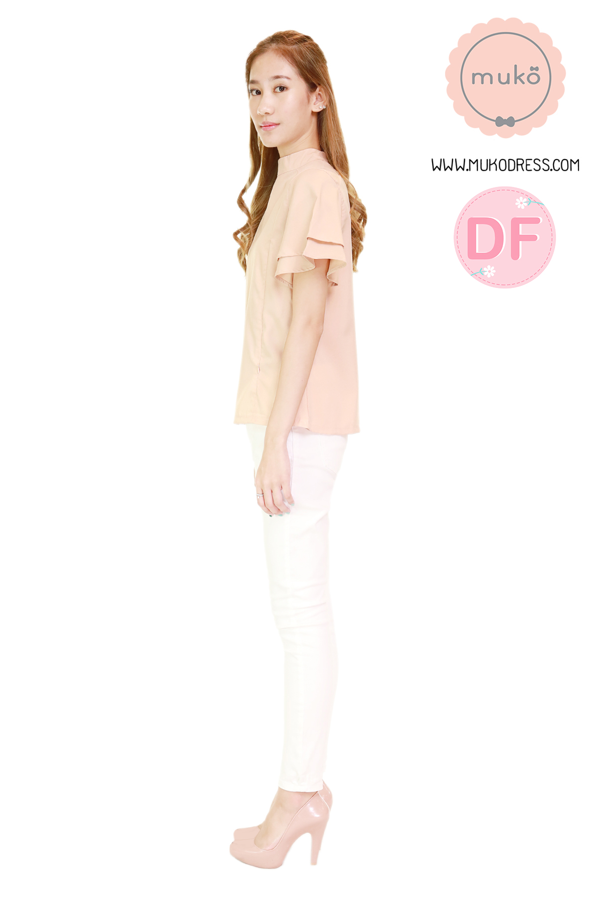 Muko Stella เสื้อเปิดให้นม BSL13-011DF สีครีม