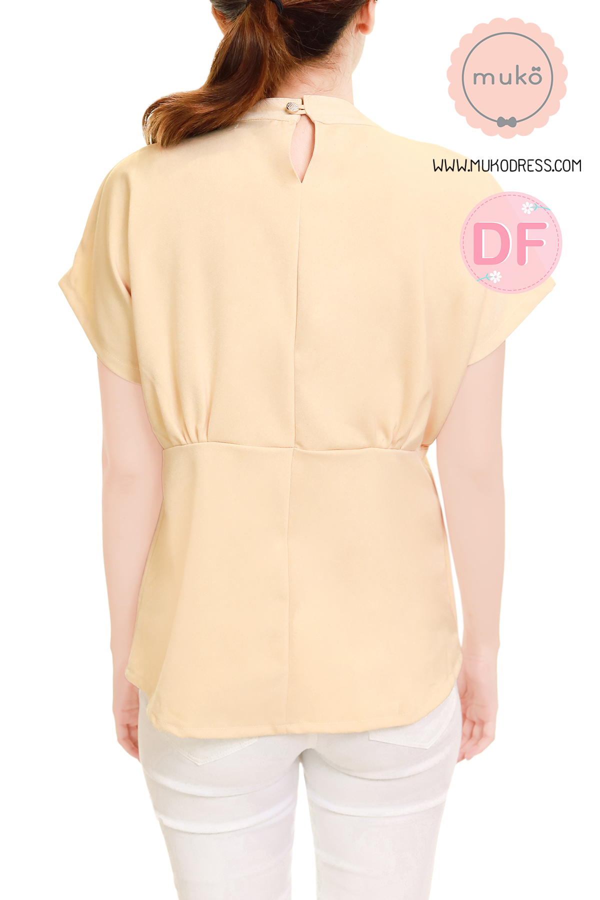 Muko Paris เสื้อคลุมท้อง เปิดให้นม BSL15-010DF สีครีม