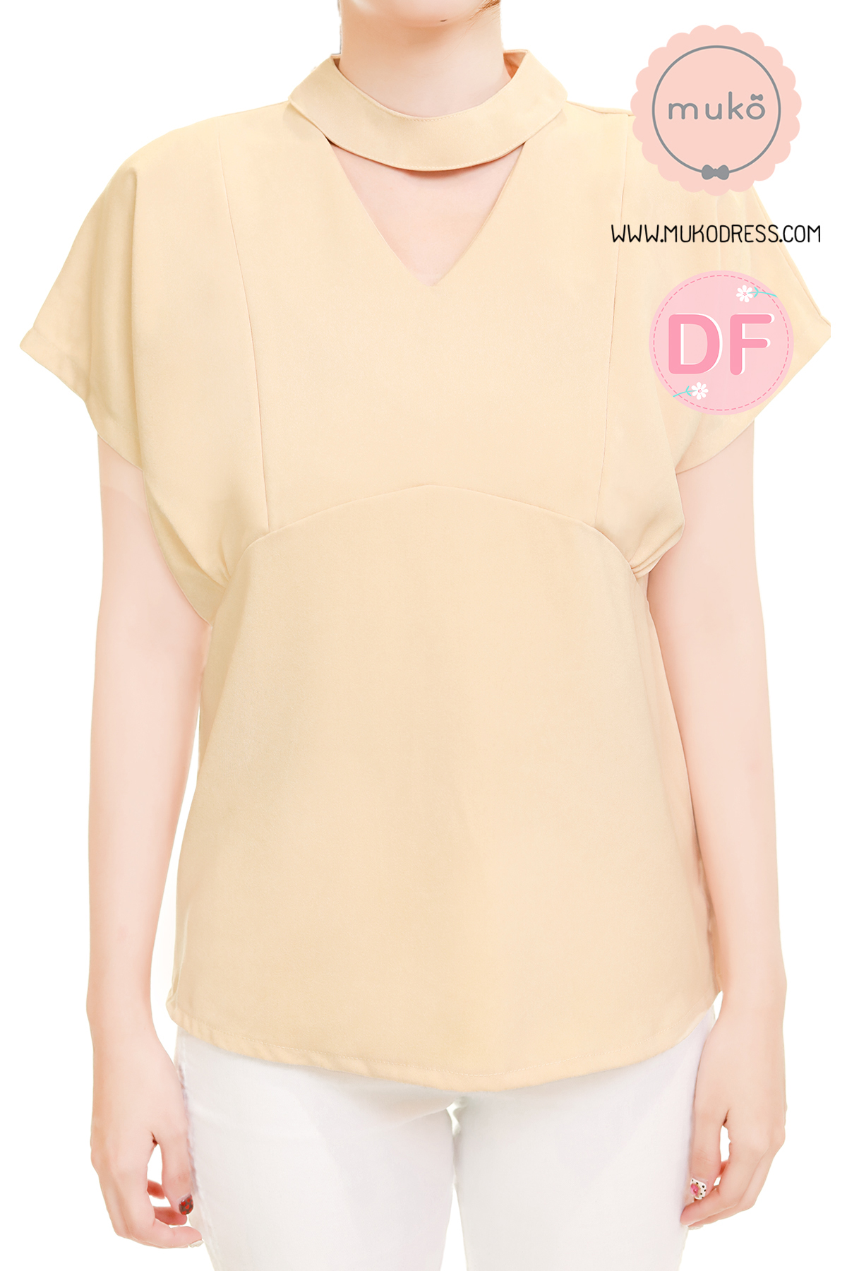 Muko Paris เสื้อคลุมท้อง เปิดให้นม BSL15-010DF สีครีม